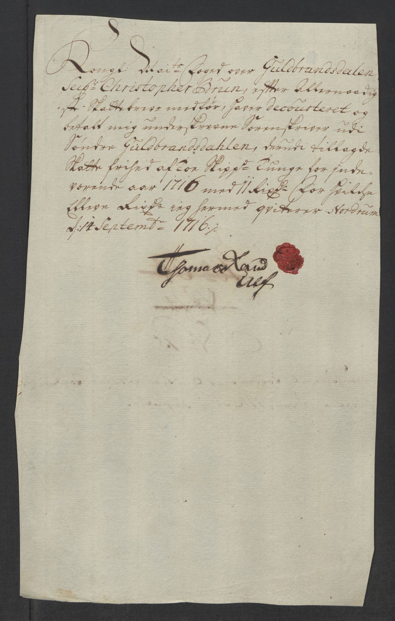 Rentekammeret inntil 1814, Reviderte regnskaper, Fogderegnskap, RA/EA-4092/R17/L1186: Fogderegnskap Gudbrandsdal, 1716, p. 168