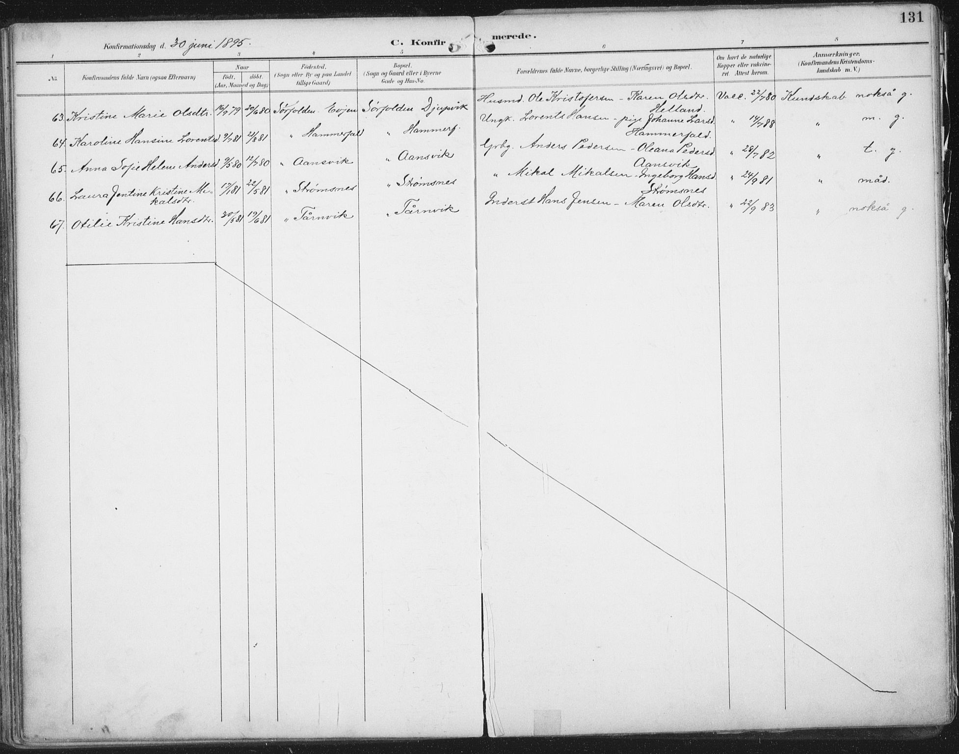 Ministerialprotokoller, klokkerbøker og fødselsregistre - Nordland, SAT/A-1459/854/L0779: Parish register (official) no. 854A02, 1892-1909, p. 131