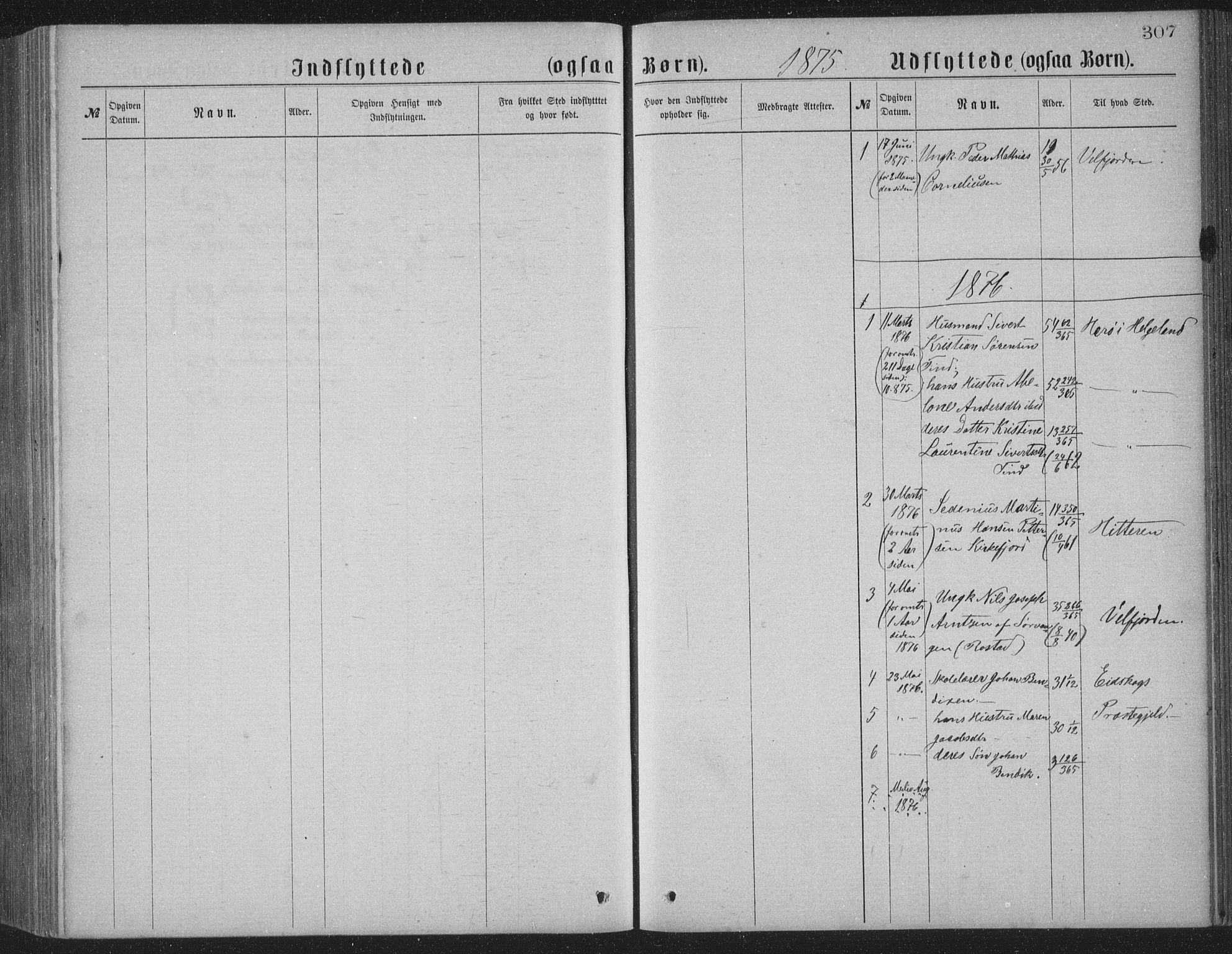 Ministerialprotokoller, klokkerbøker og fødselsregistre - Nordland, AV/SAT-A-1459/886/L1225: Parish register (copy) no. 886C02, 1874-1896, p. 307