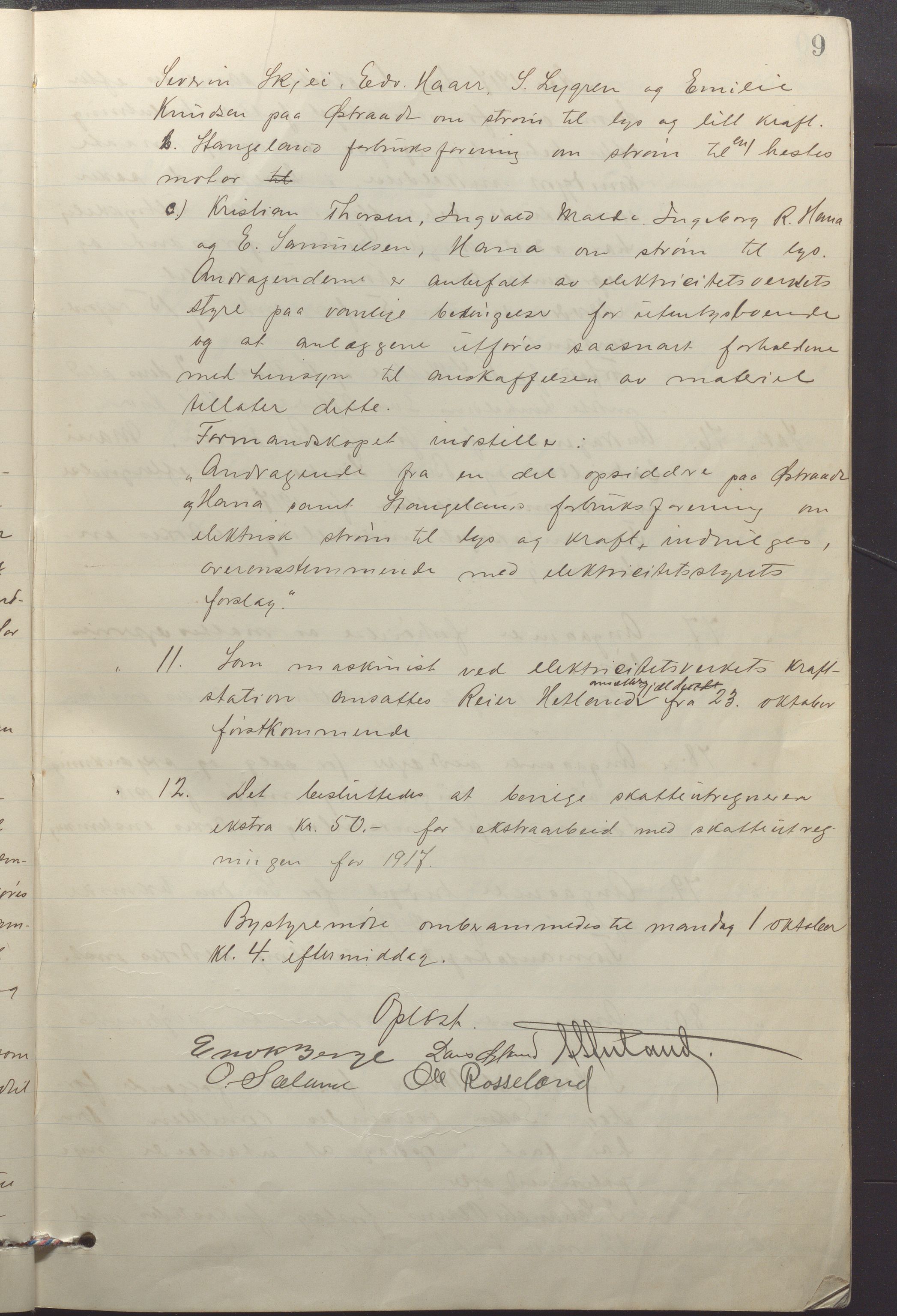 Sandnes kommune - Formannskapet og Bystyret, IKAR/K-100188/Aa/L0009: Møtebok, 1917-1920, p. 9