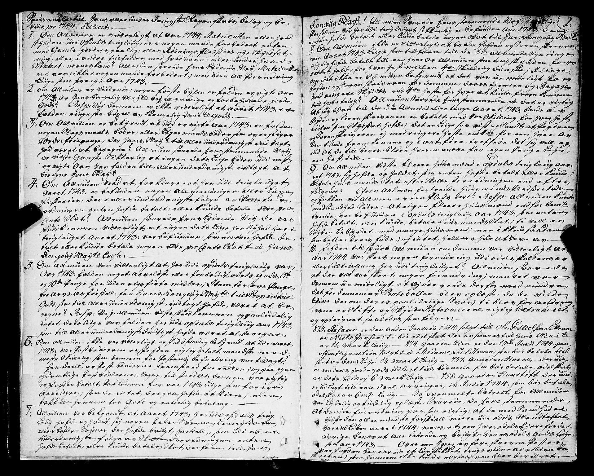 Orkdal sorenskriveri, AV/SAT-A-4169/1/1/1A/L0009: Tingbok 8, 1745-1754, p. 2