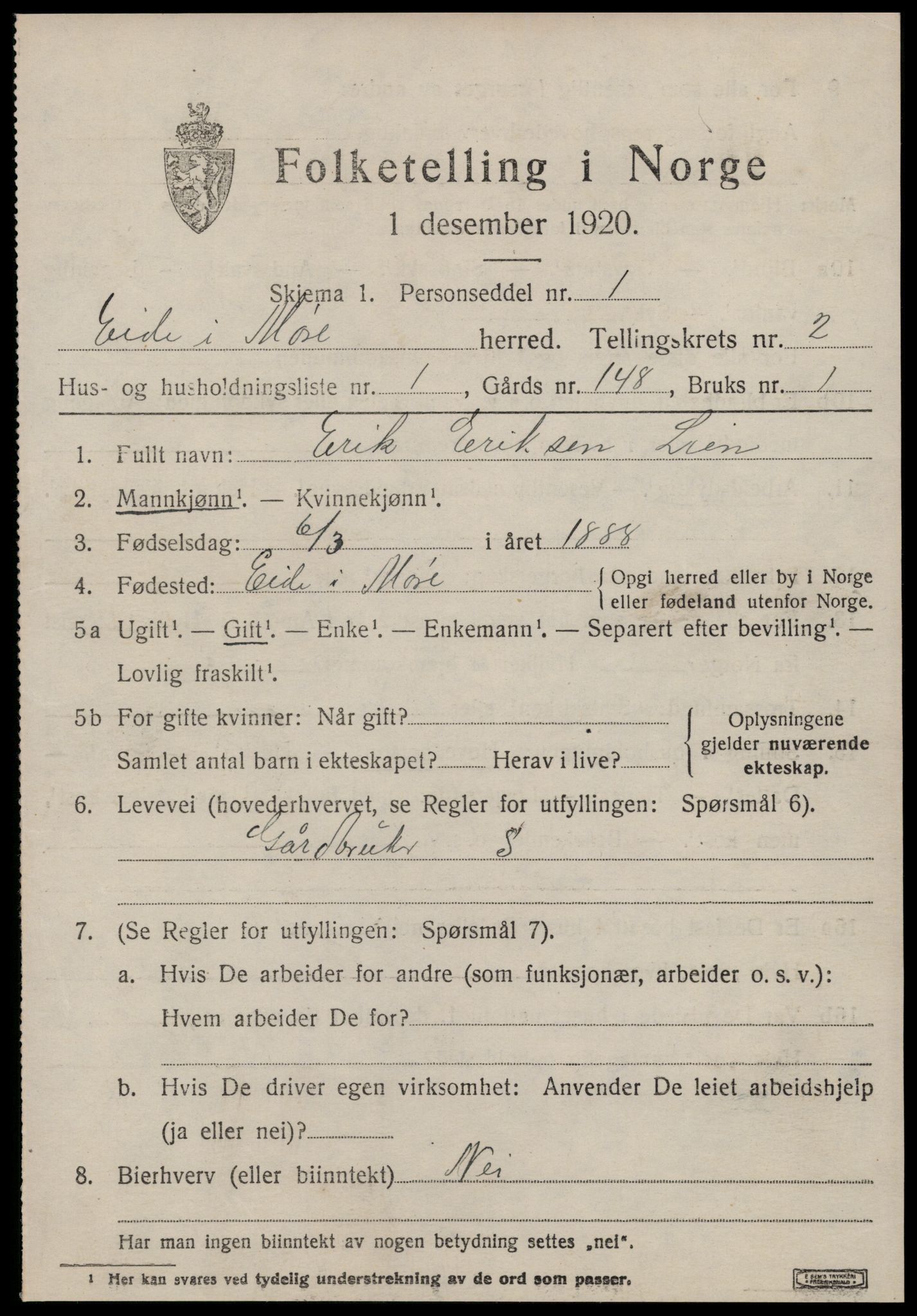 SAT, 1920 census for Eid (MR), 1920, p. 1002