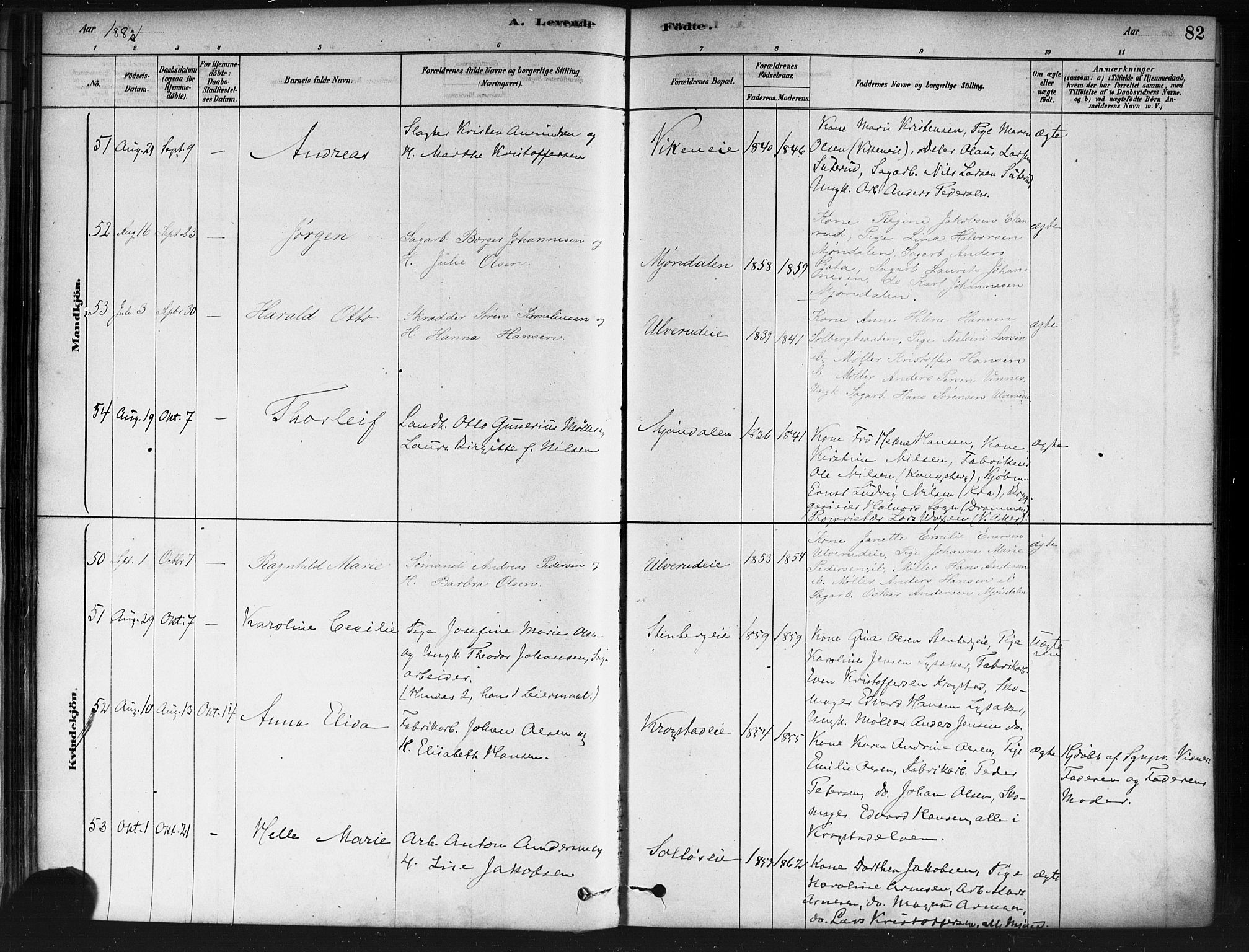 Nedre Eiker kirkebøker, AV/SAKO-A-612/F/Fa/L0002: Parish register (official) no. 2, 1878-1885, p. 82