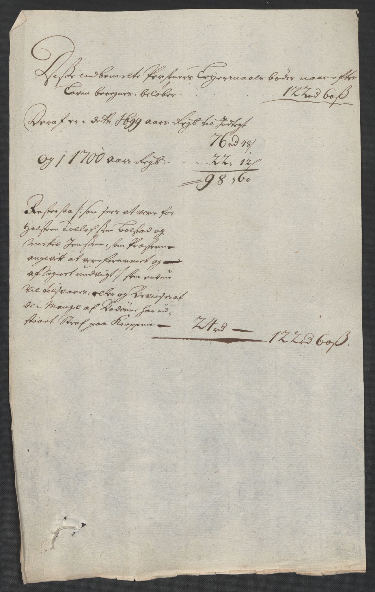 Rentekammeret inntil 1814, Reviderte regnskaper, Fogderegnskap, AV/RA-EA-4092/R13/L0837: Fogderegnskap Solør, Odal og Østerdal, 1699, p. 35