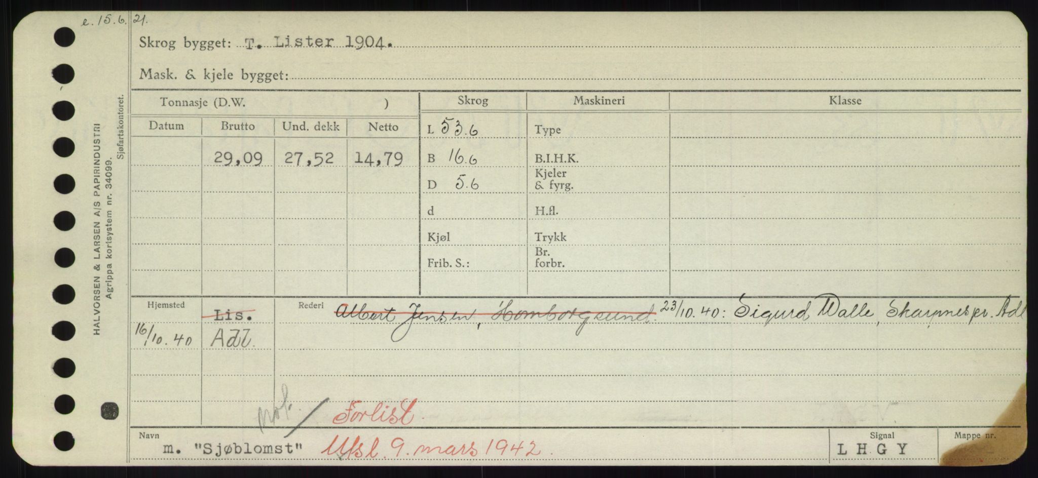 Sjøfartsdirektoratet med forløpere, Skipsmålingen, RA/S-1627/H/Hd/L0033: Fartøy, Sevi-Sjø, p. 341