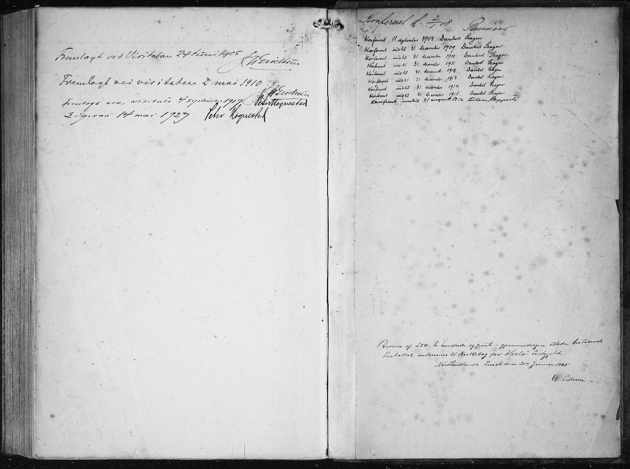Herdla Sokneprestembete, AV/SAB-A-75701/H/Haa: Parish register (official) no. A 5, 1905-1918