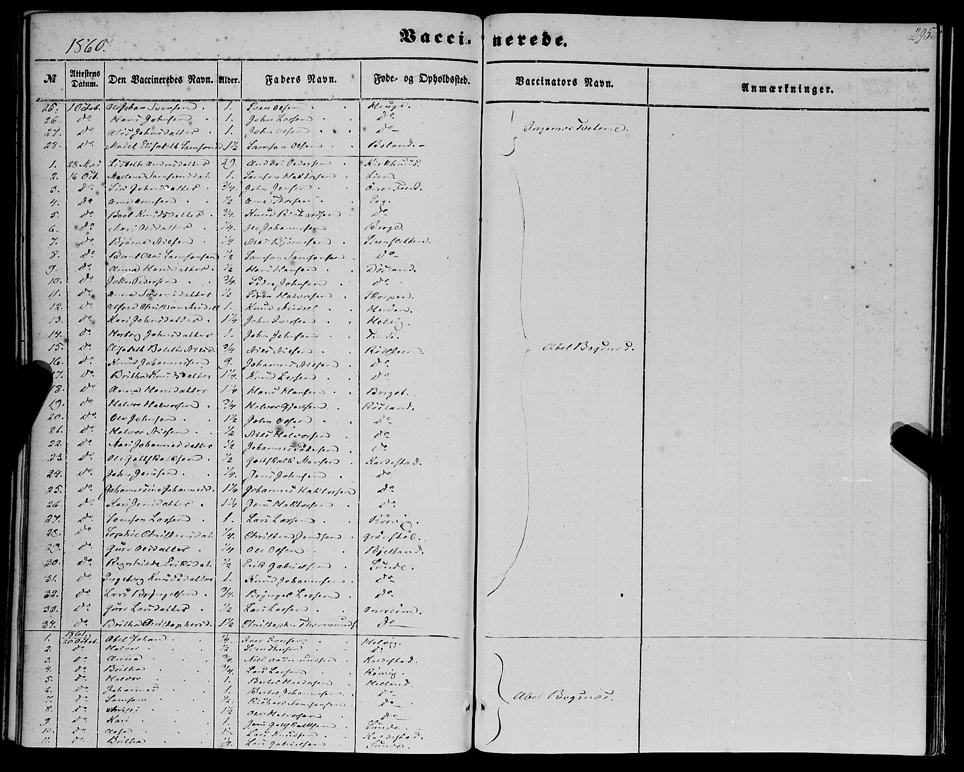 Kvinnherad sokneprestembete, SAB/A-76401/H/Haa: Parish register (official) no. A 8, 1854-1872, p. 295
