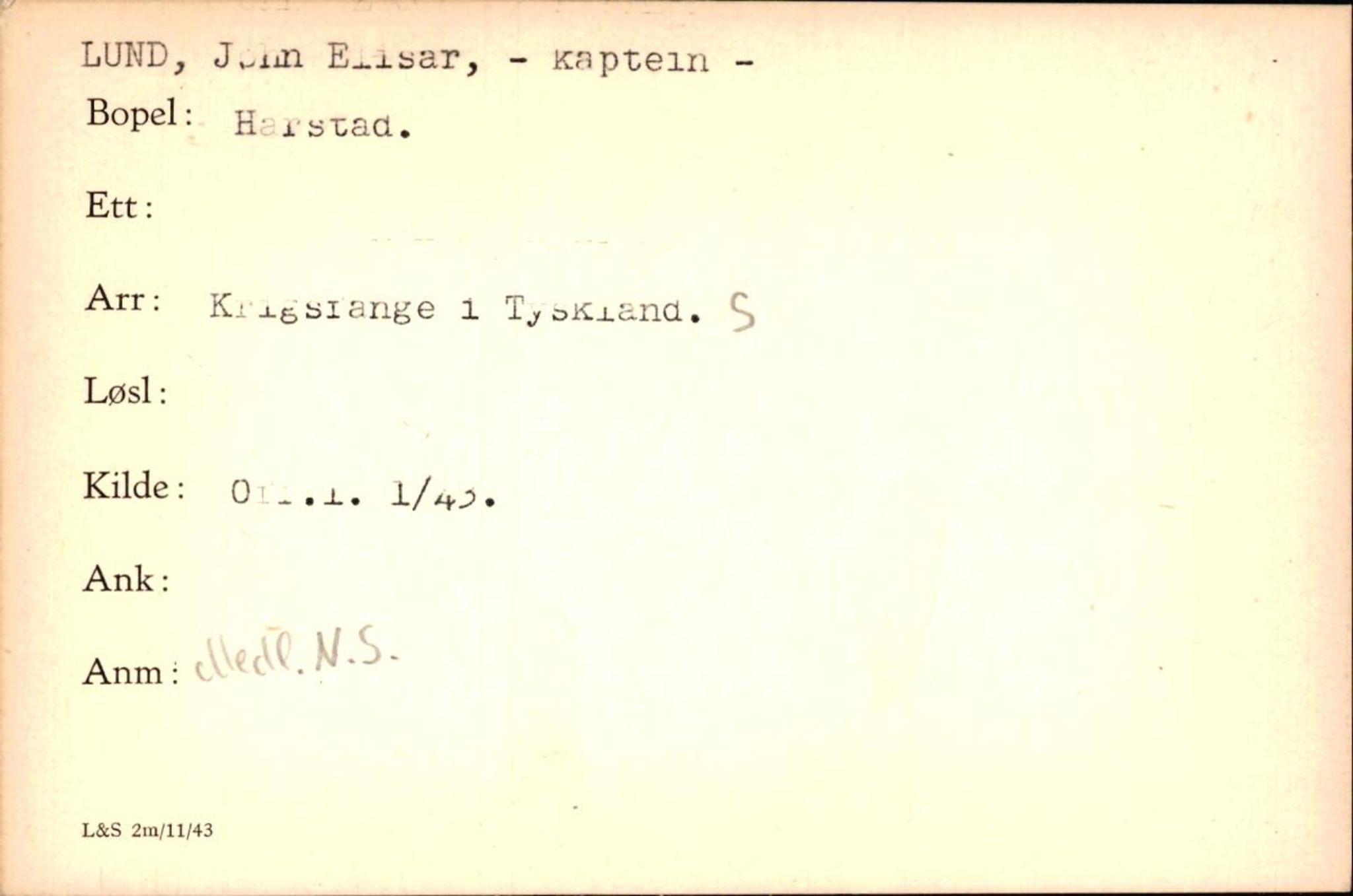 Forsvaret, Forsvarets krigshistoriske avdeling, AV/RA-RAFA-2017/Y/Yf/L0200: II-C-11-2102  -  Norske krigsfanger i Tyskland, 1940-1945, p. 659