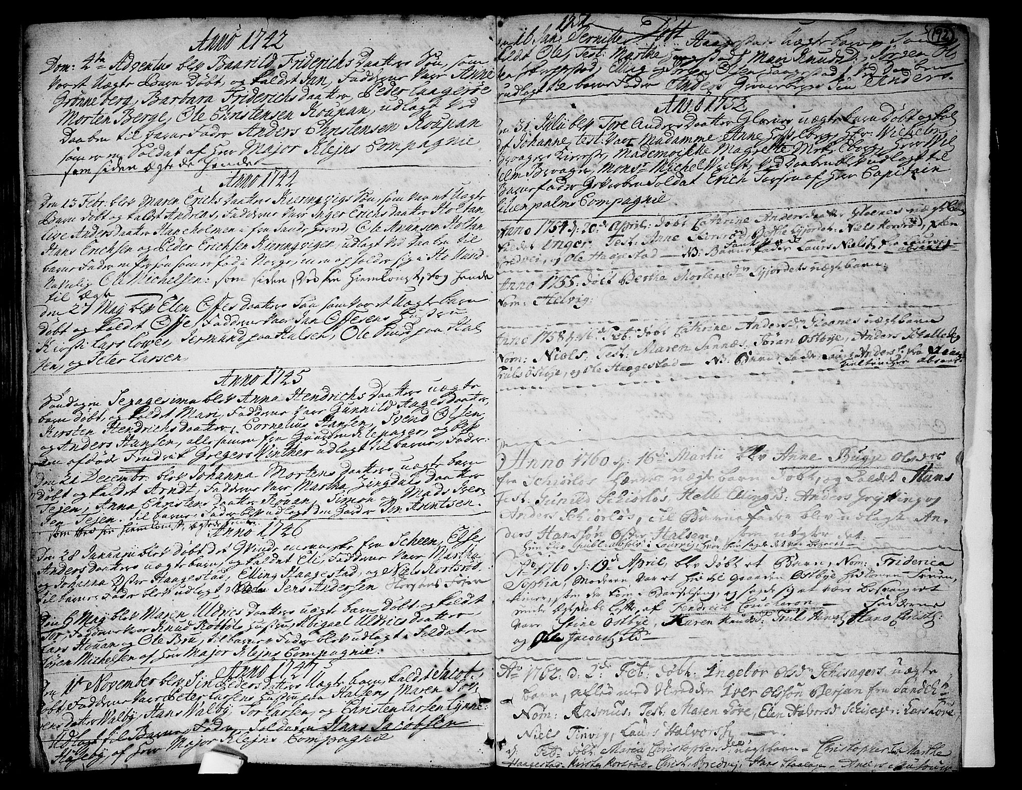Tjølling kirkebøker, SAKO/A-60/F/Fa/L0003: Parish register (official) no. 3, 1735-1778, p. 192