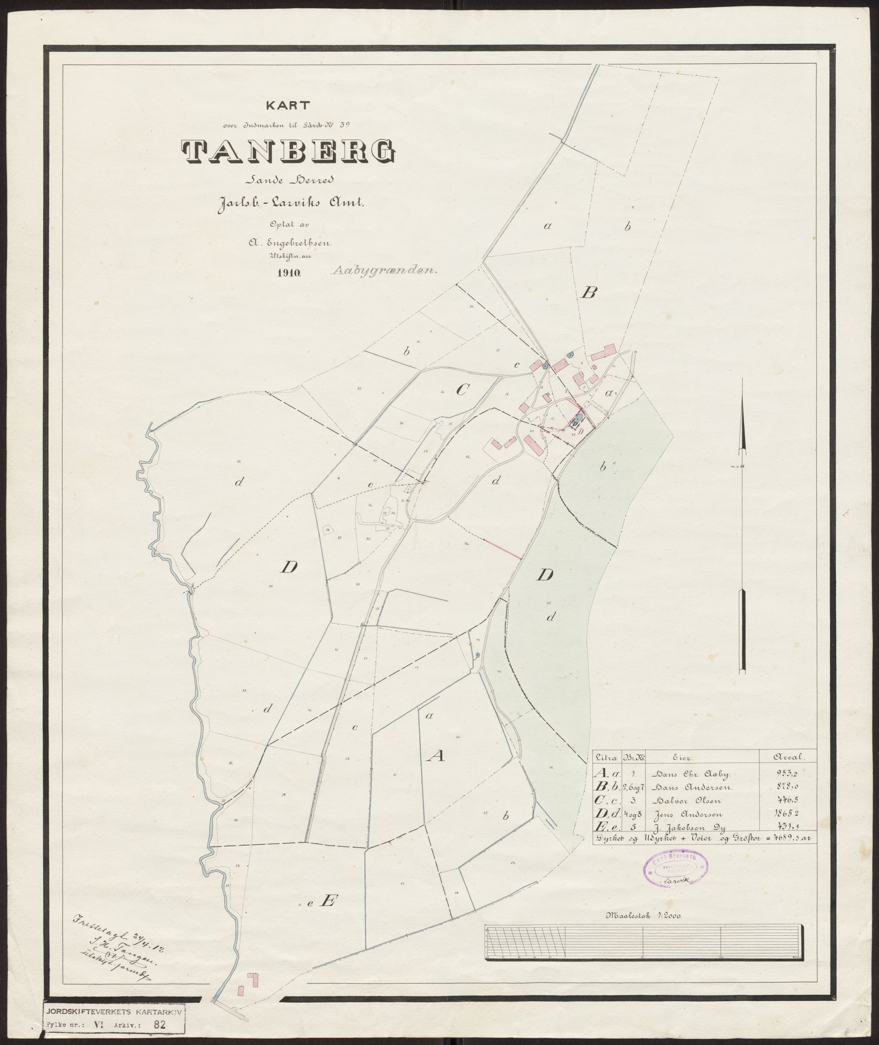 Jordskifteverkets kartarkiv, RA/S-3929/T, 1859-1988, p. 95