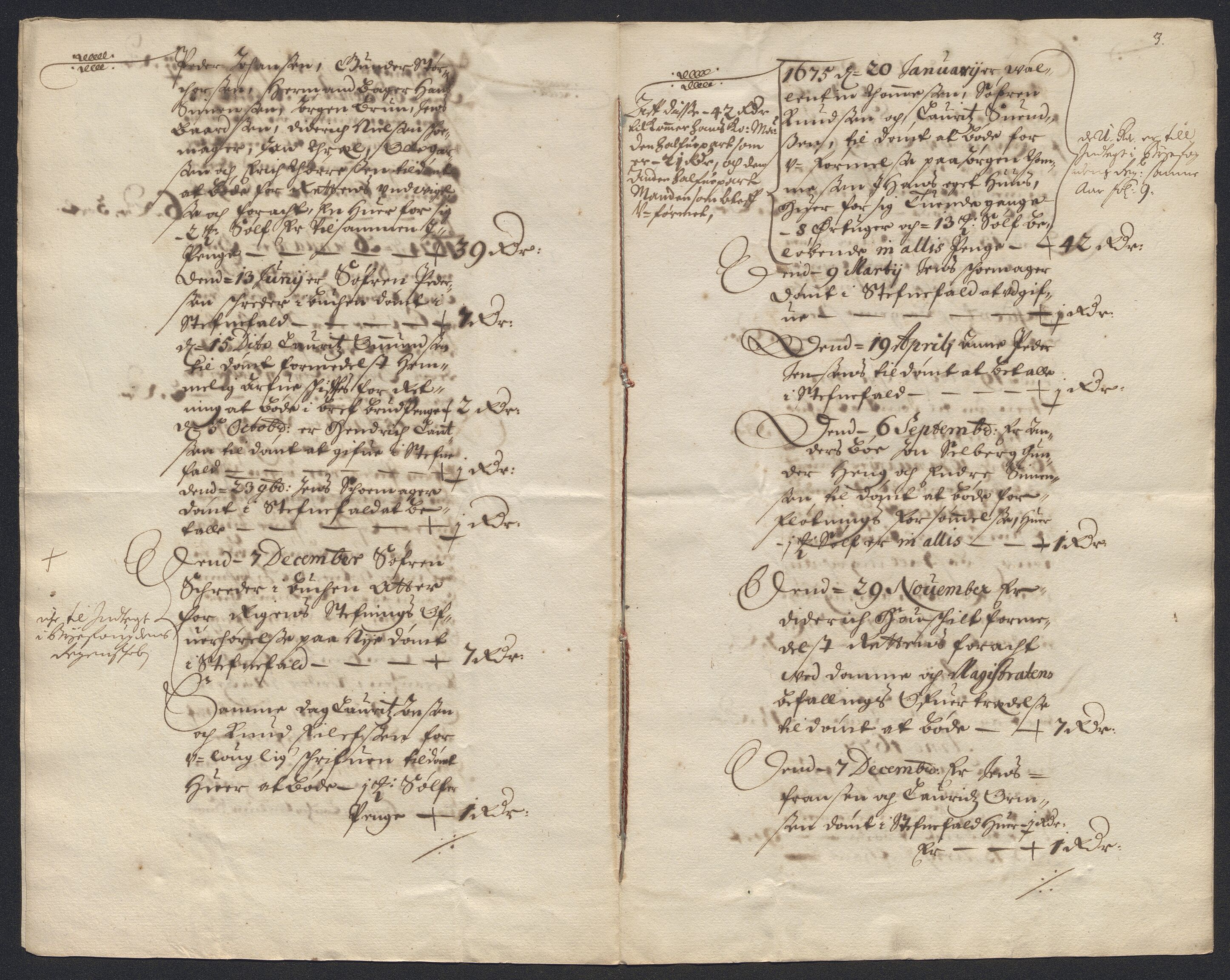 Rentekammeret inntil 1814, Reviderte regnskaper, Byregnskaper, AV/RA-EA-4066/R/Ro/L0316: [O14] Sikt og sakefall, 1662-1693, p. 264