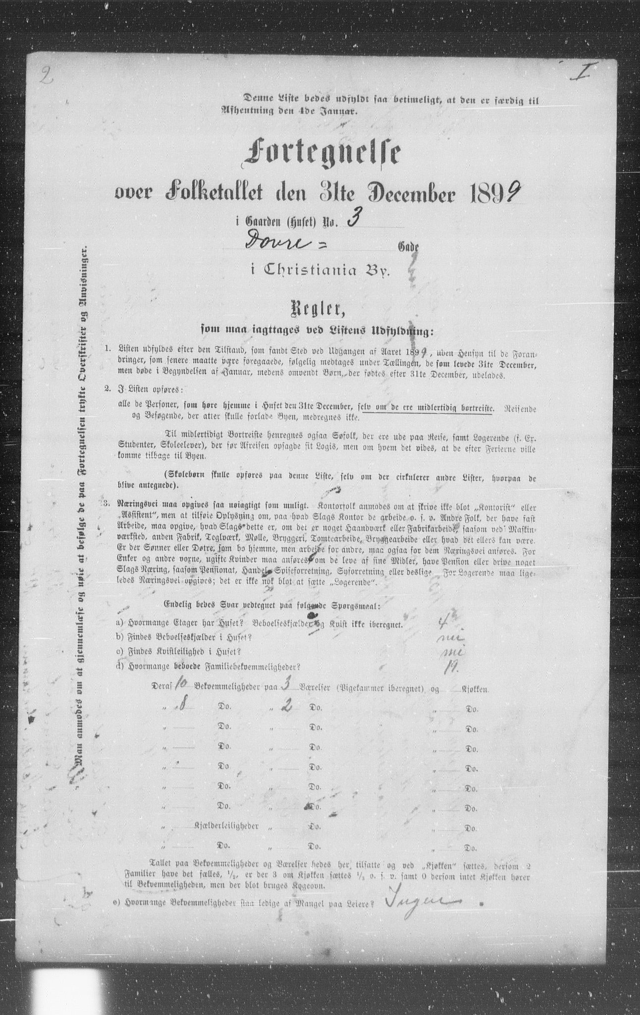 OBA, Municipal Census 1899 for Kristiania, 1899, p. 2101