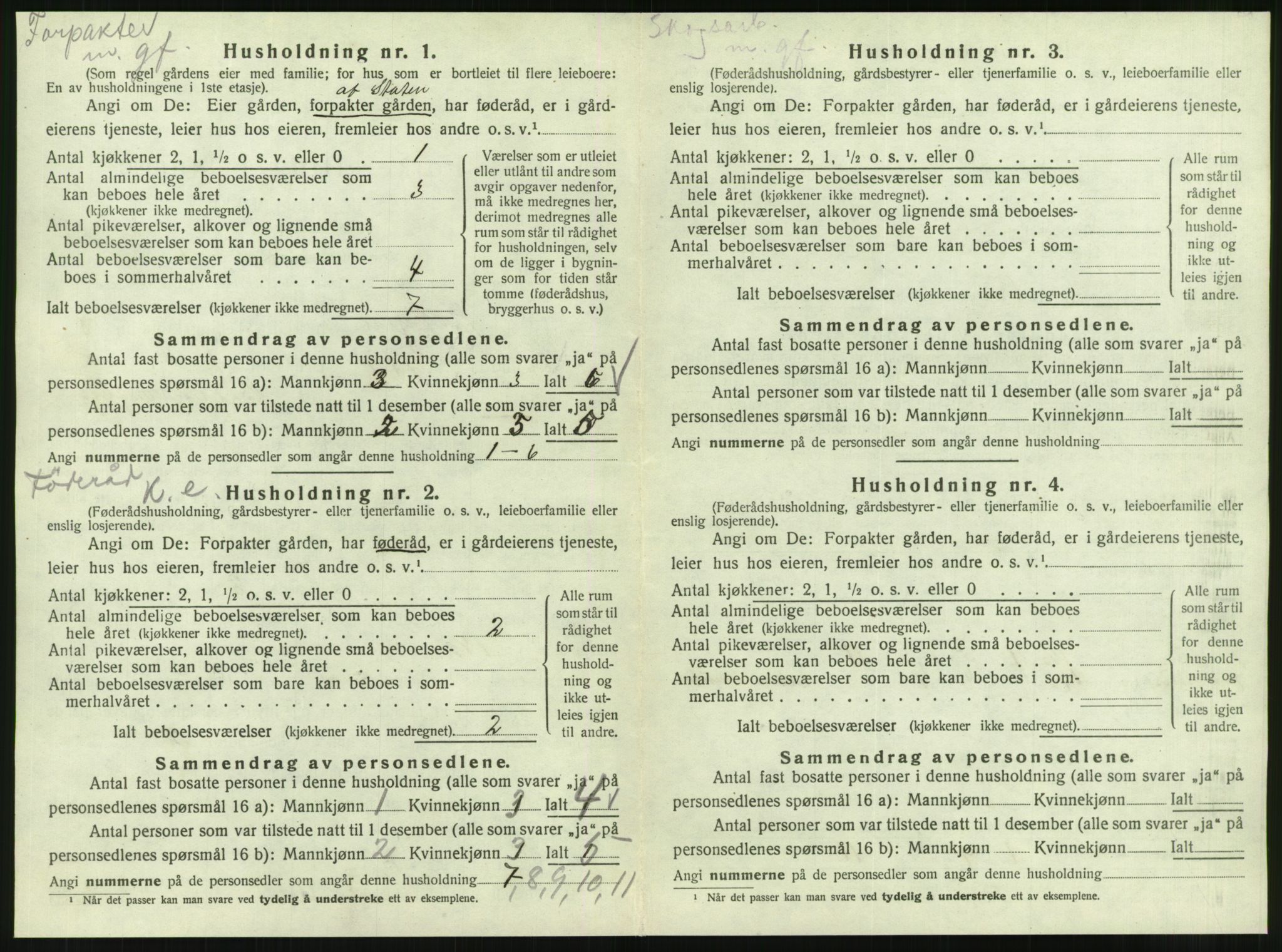 SAT, 1920 census for Korgen, 1920, p. 459