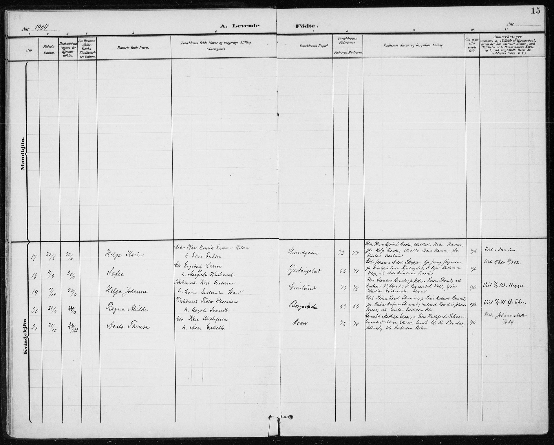 Modum kirkebøker, AV/SAKO-A-234/F/Fa/L0017: Parish register (official) no. 17, 1900-1915, p. 15