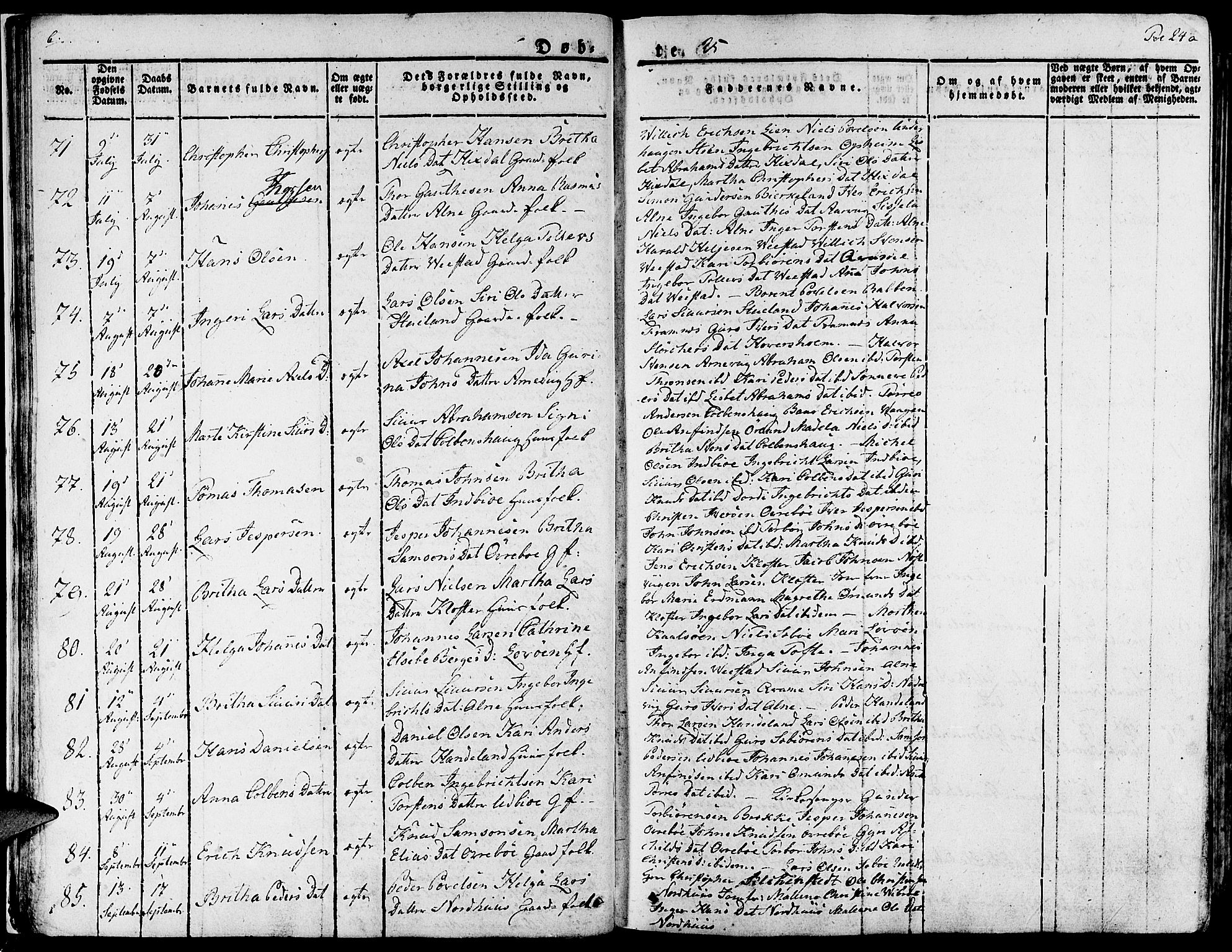 Fjelberg sokneprestembete, SAB/A-75201/H/Haa: Parish register (official) no. A 5, 1822-1834, p. 24
