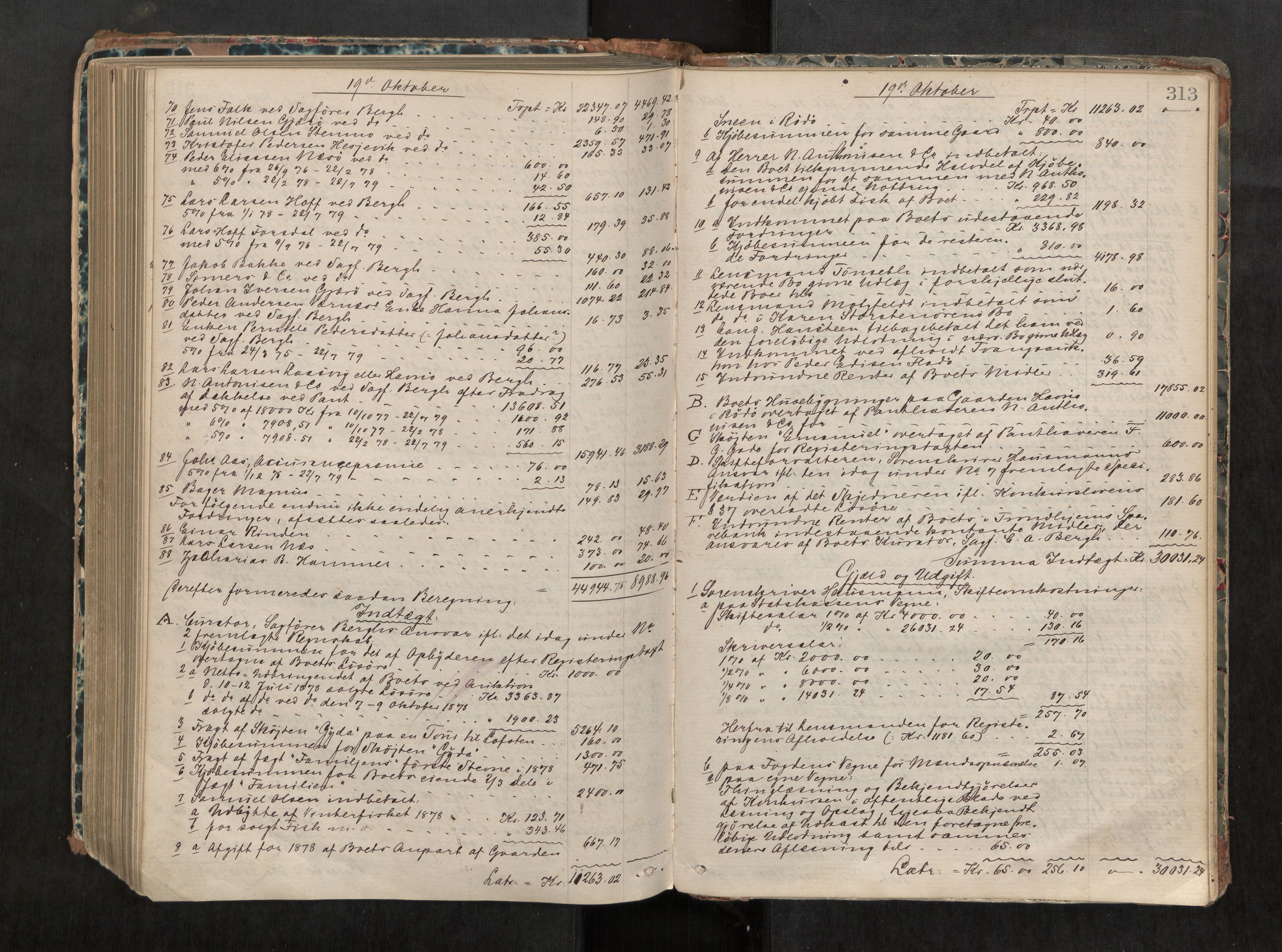 Rana sorenskriveri , AV/SAT-A-1108/1/3/3A/L0003: Skifteslutningsprotokoll, 1876-1881, p. 313
