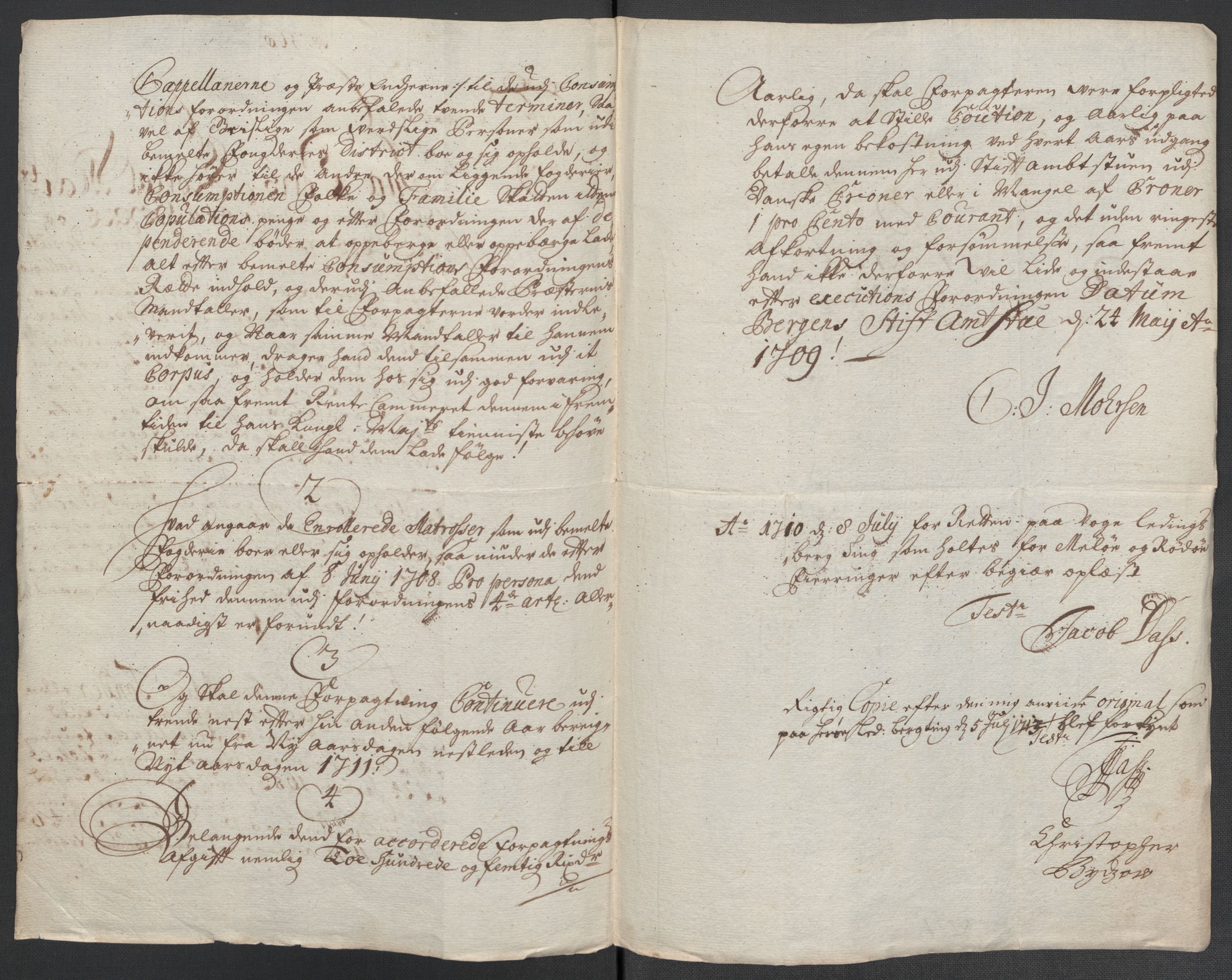 Rentekammeret inntil 1814, Reviderte regnskaper, Fogderegnskap, AV/RA-EA-4092/R65/L4510: Fogderegnskap Helgeland, 1708-1709, p. 335