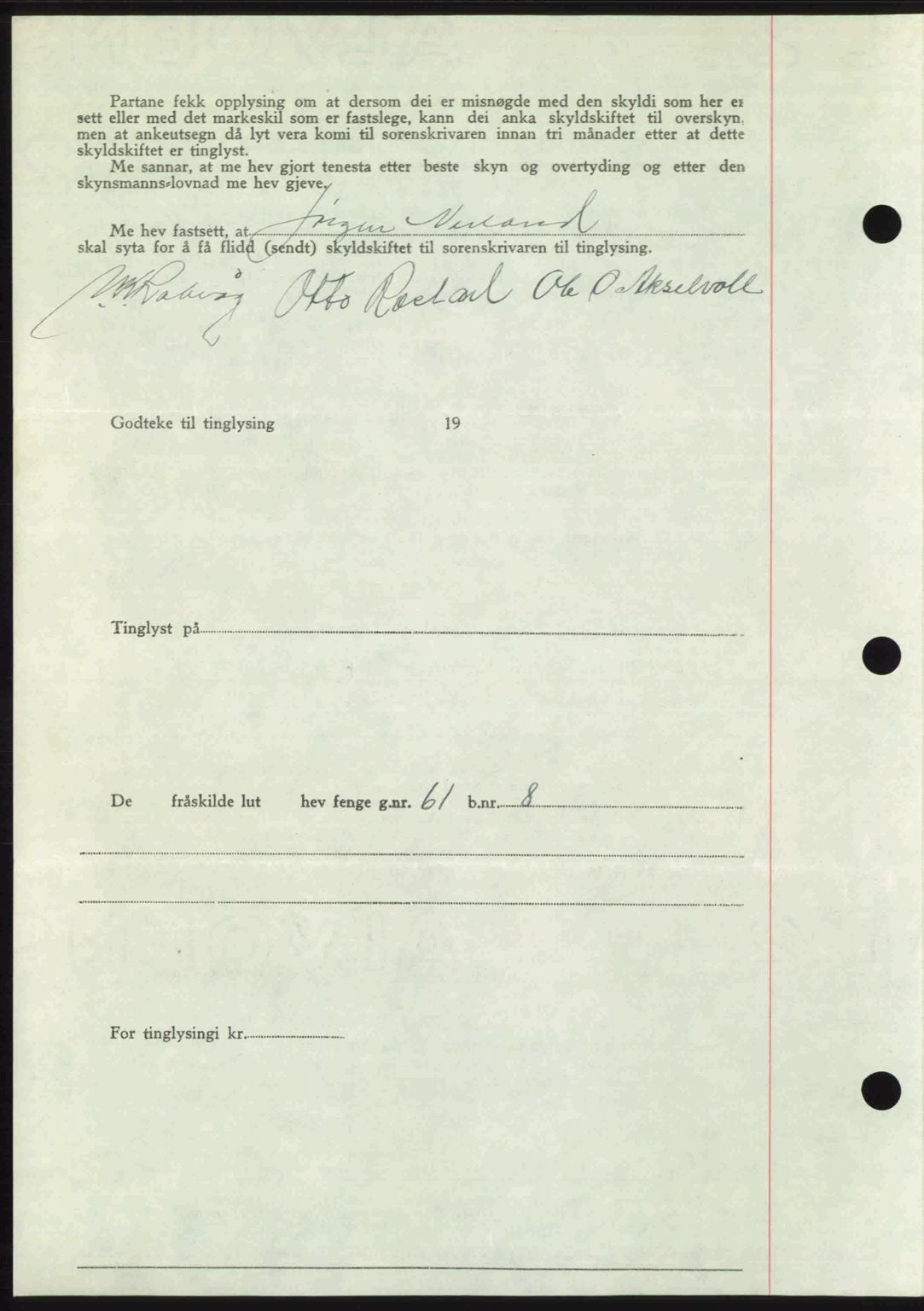 Romsdal sorenskriveri, AV/SAT-A-4149/1/2/2C: Mortgage book no. A23, 1947-1947, Diary no: : 1129/1947