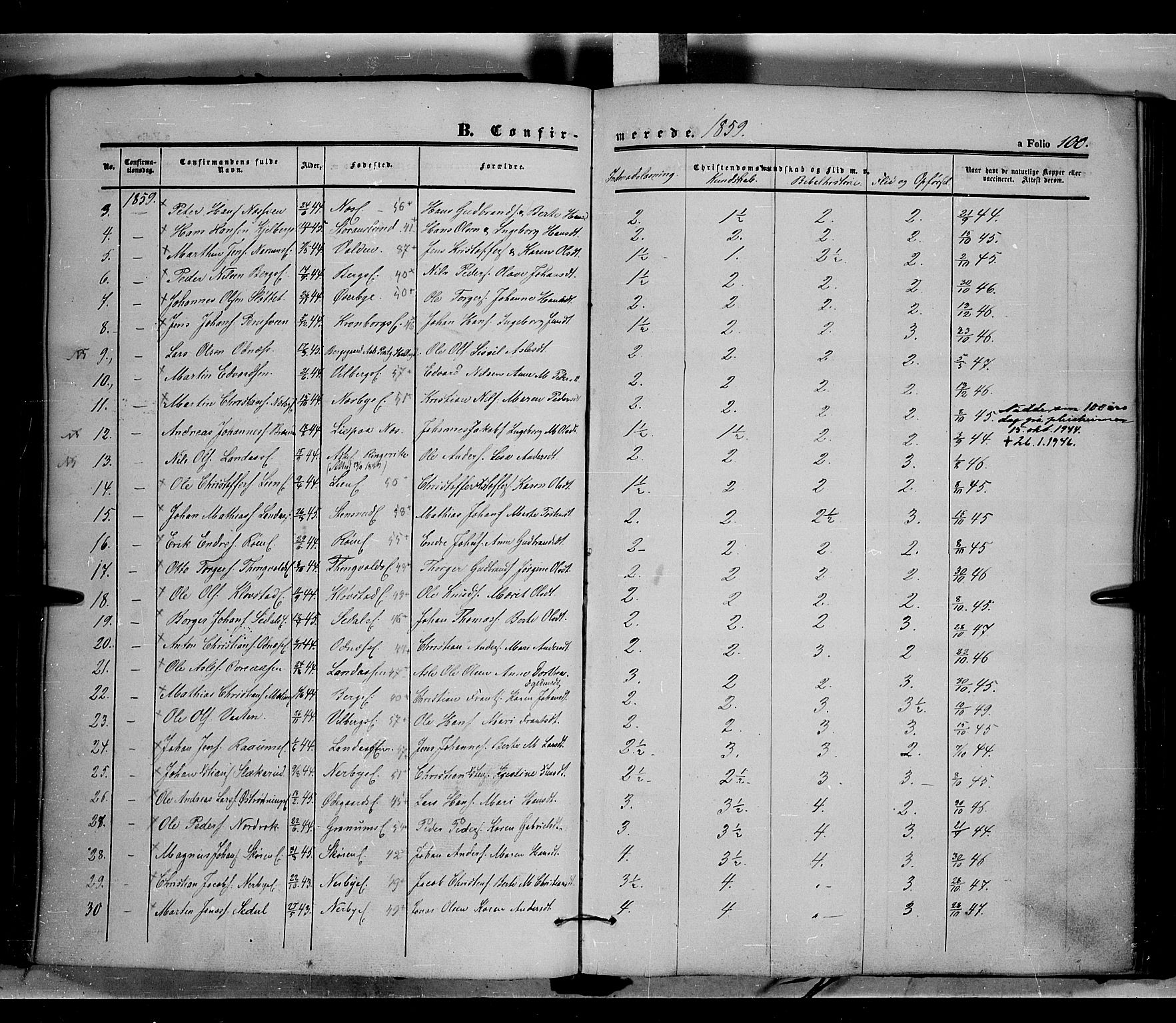 Land prestekontor, AV/SAH-PREST-120/H/Ha/Haa/L0009: Parish register (official) no. 9, 1847-1859, p. 100