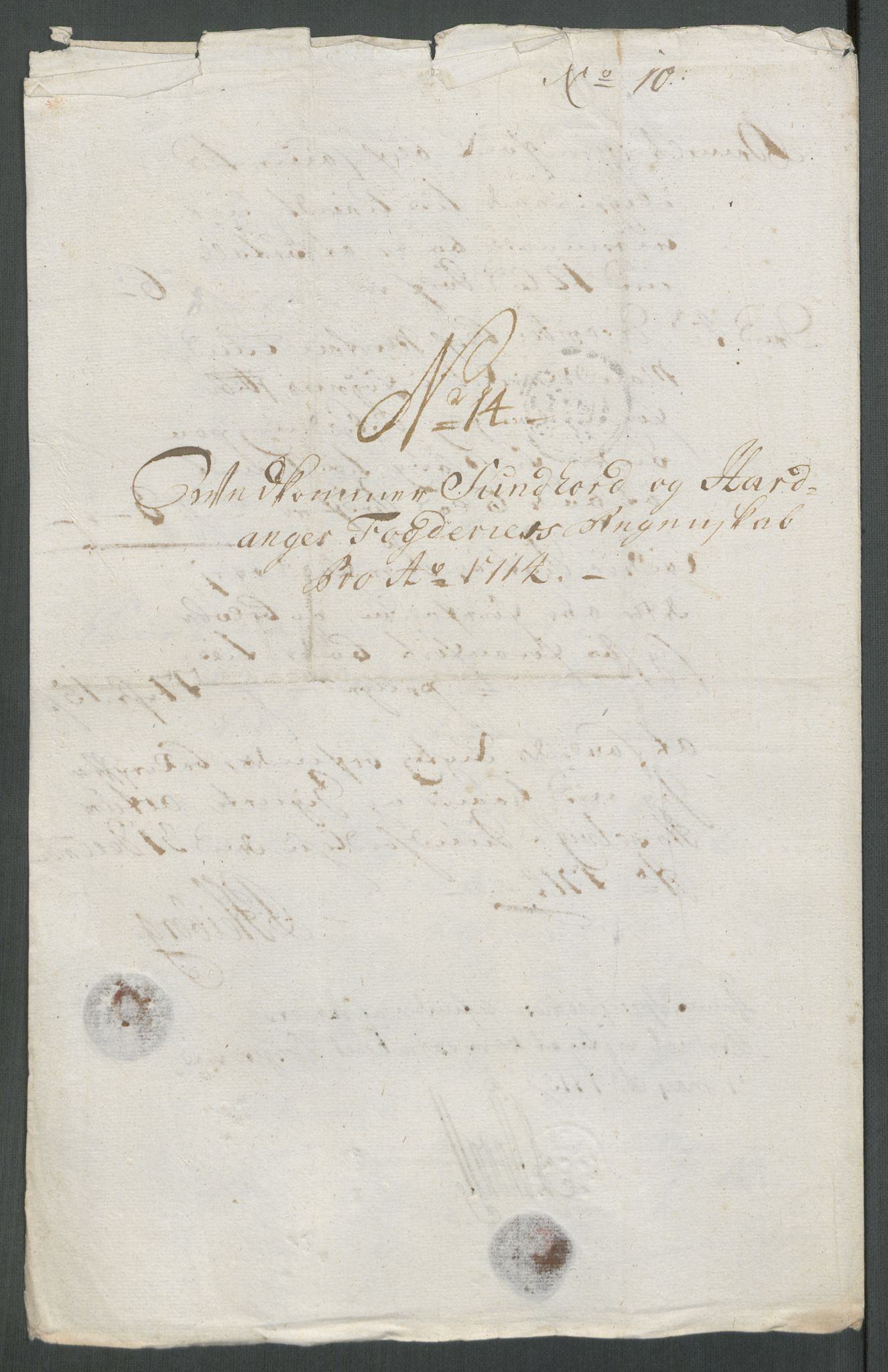 Rentekammeret inntil 1814, Reviderte regnskaper, Fogderegnskap, AV/RA-EA-4092/R48/L2990: Fogderegnskap Sunnhordland og Hardanger, 1714, p. 169