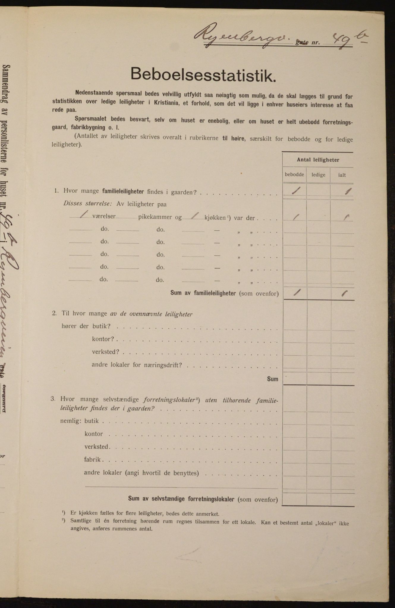 OBA, Municipal Census 1912 for Kristiania, 1912, p. 86079