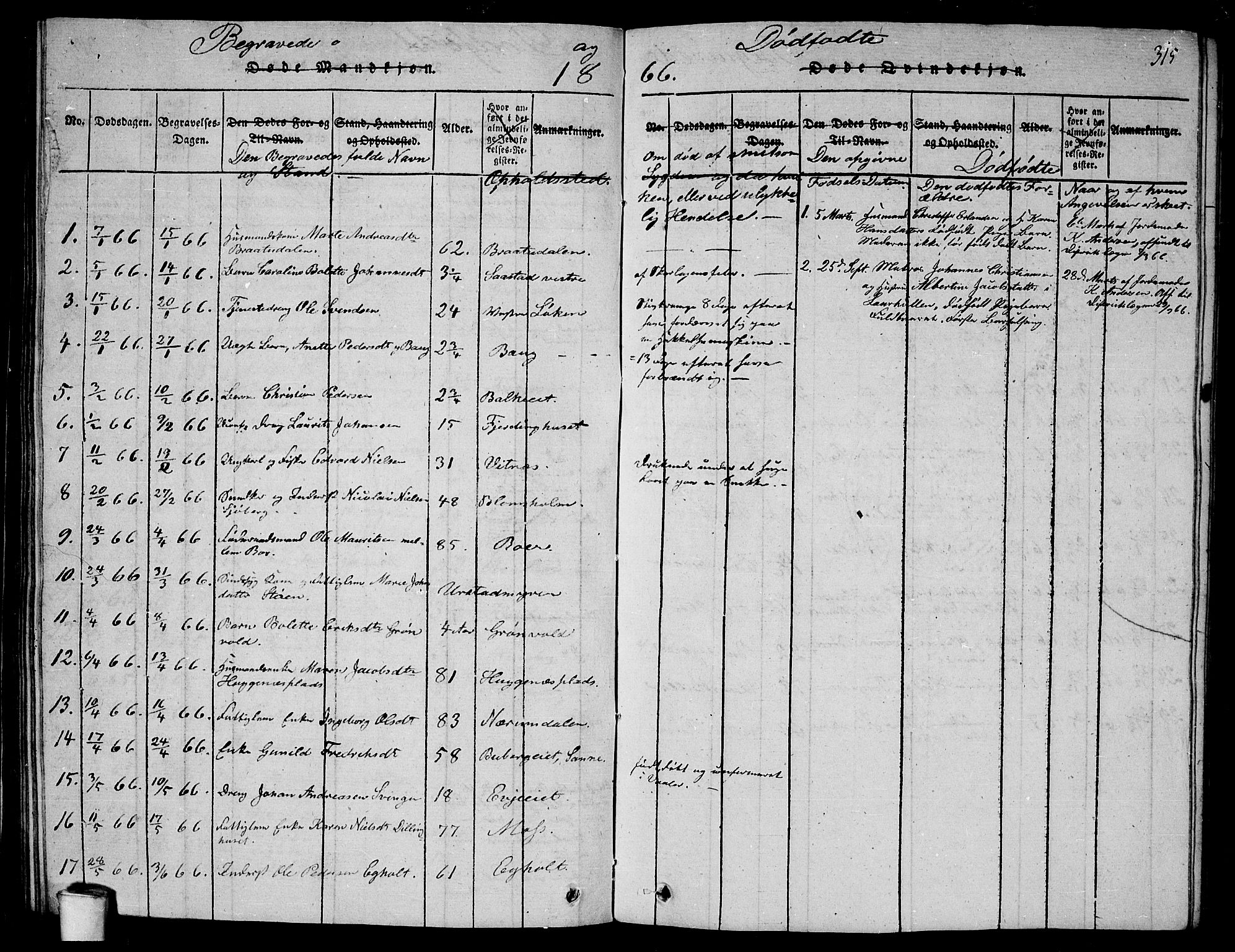 Rygge prestekontor Kirkebøker, SAO/A-10084b/G/Ga/L0001: Parish register (copy) no. 1, 1814-1871, p. 314-315