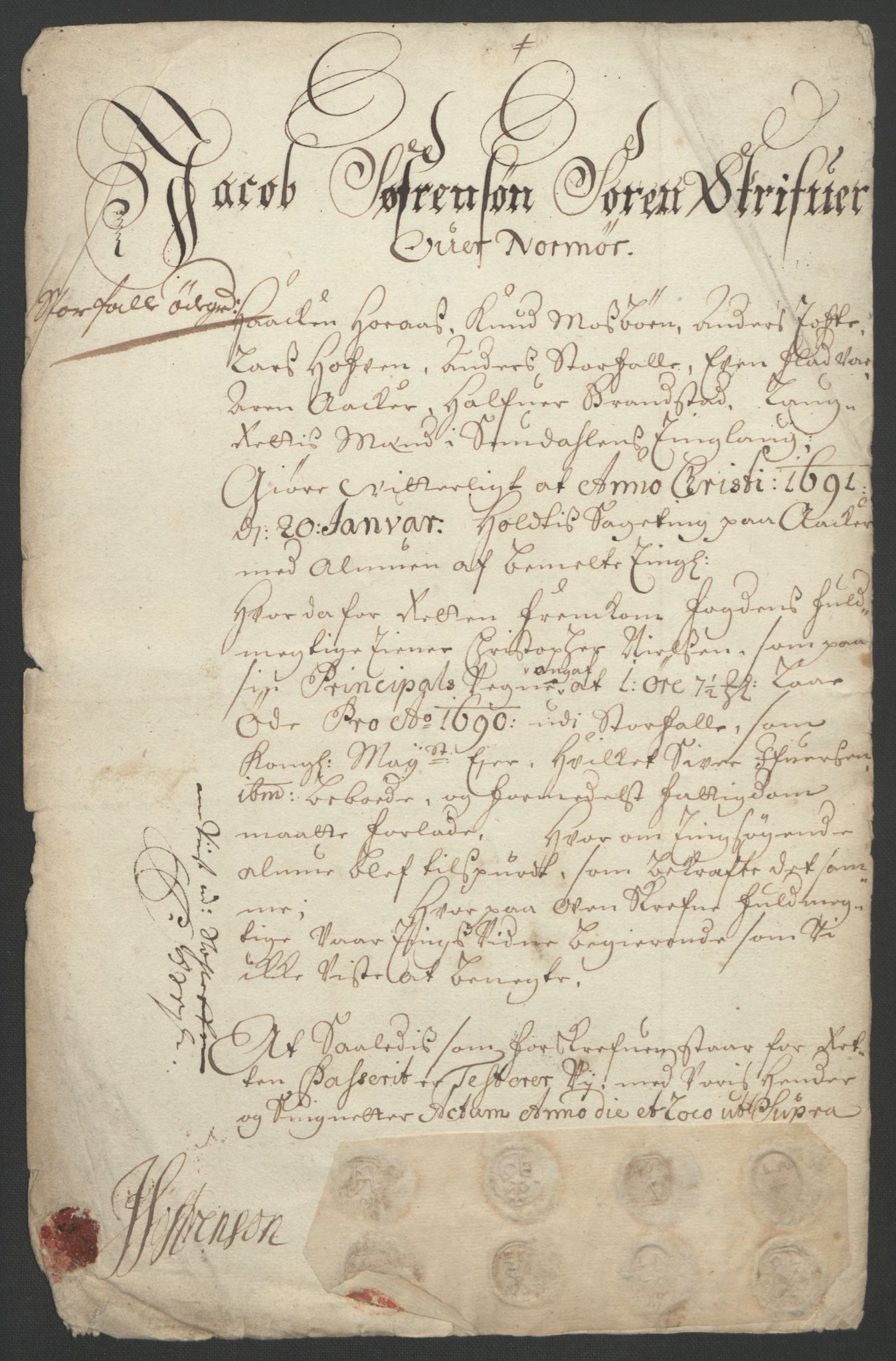 Rentekammeret inntil 1814, Reviderte regnskaper, Fogderegnskap, AV/RA-EA-4092/R56/L3734: Fogderegnskap Nordmøre, 1690-1691, p. 215