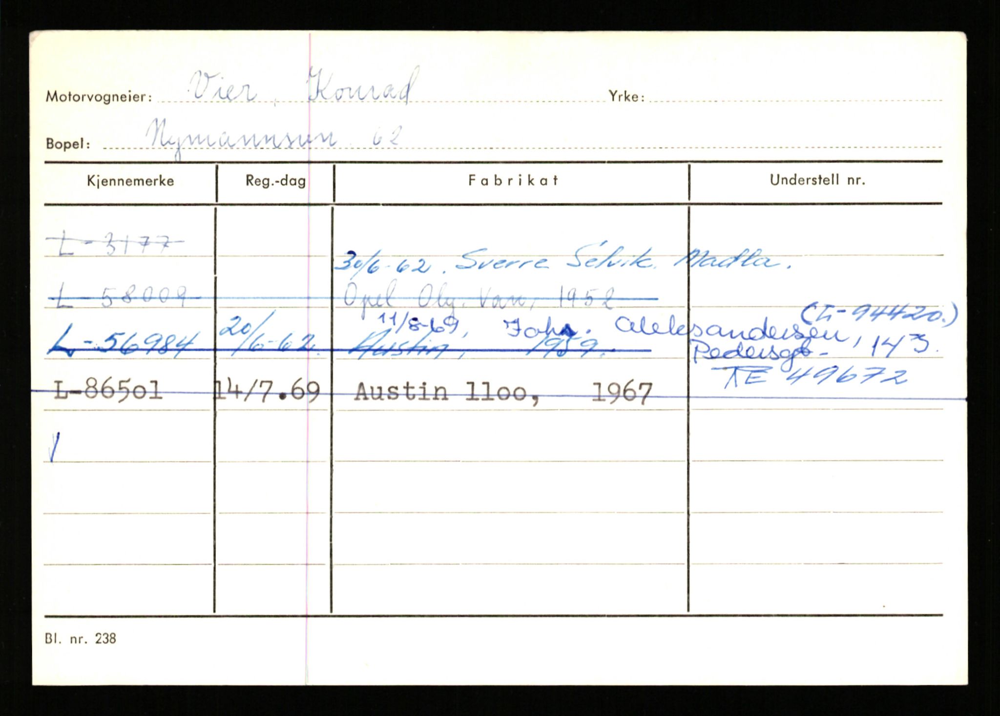 Stavanger trafikkstasjon, SAST/A-101942/0/H/L0042: Vaulen - Vistnes, 1930-1971, p. 1373