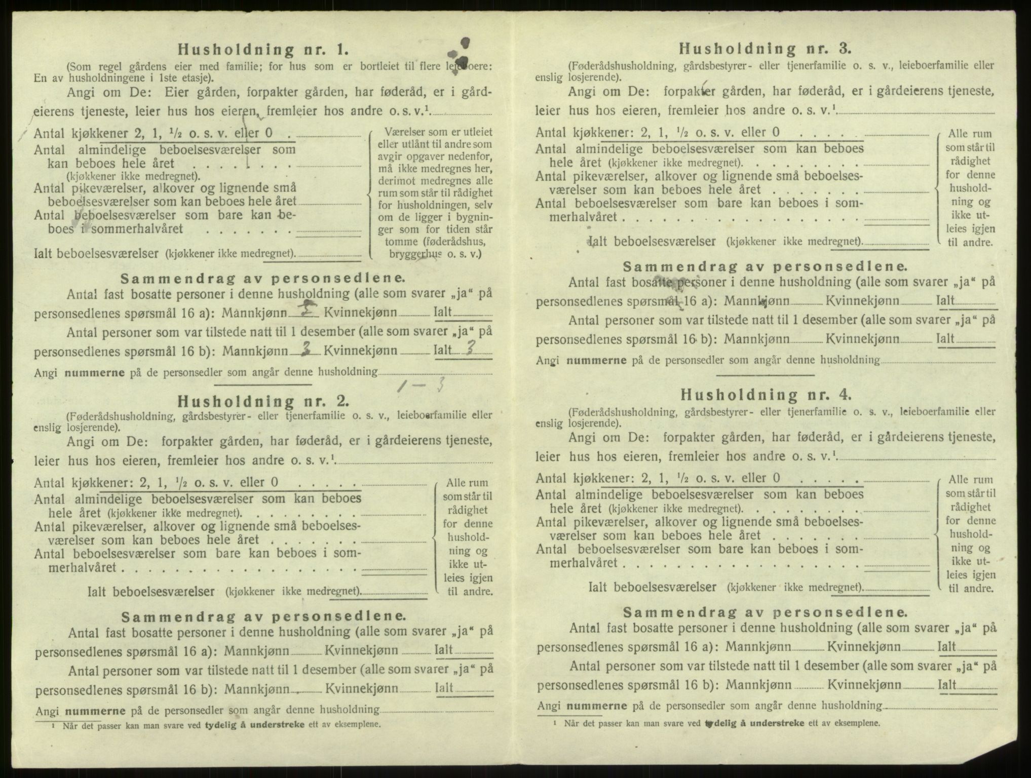 SAB, 1920 census for Haus, 1920, p. 1360