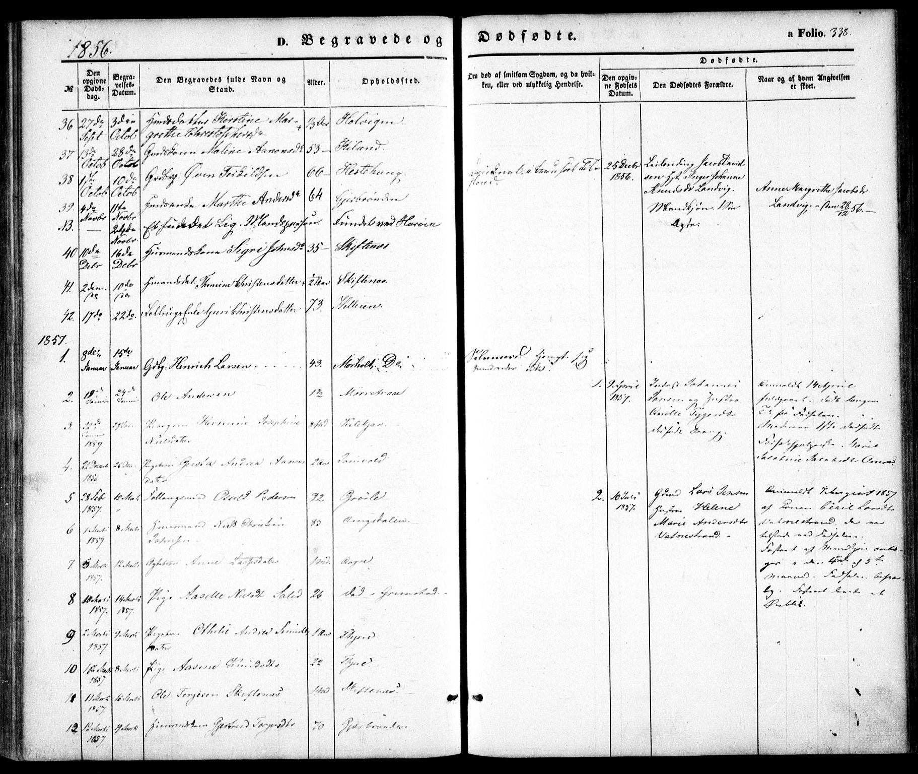 Hommedal sokneprestkontor, SAK/1111-0023/F/Fa/Fab/L0004: Parish register (official) no. A 4, 1848-1860, p. 338