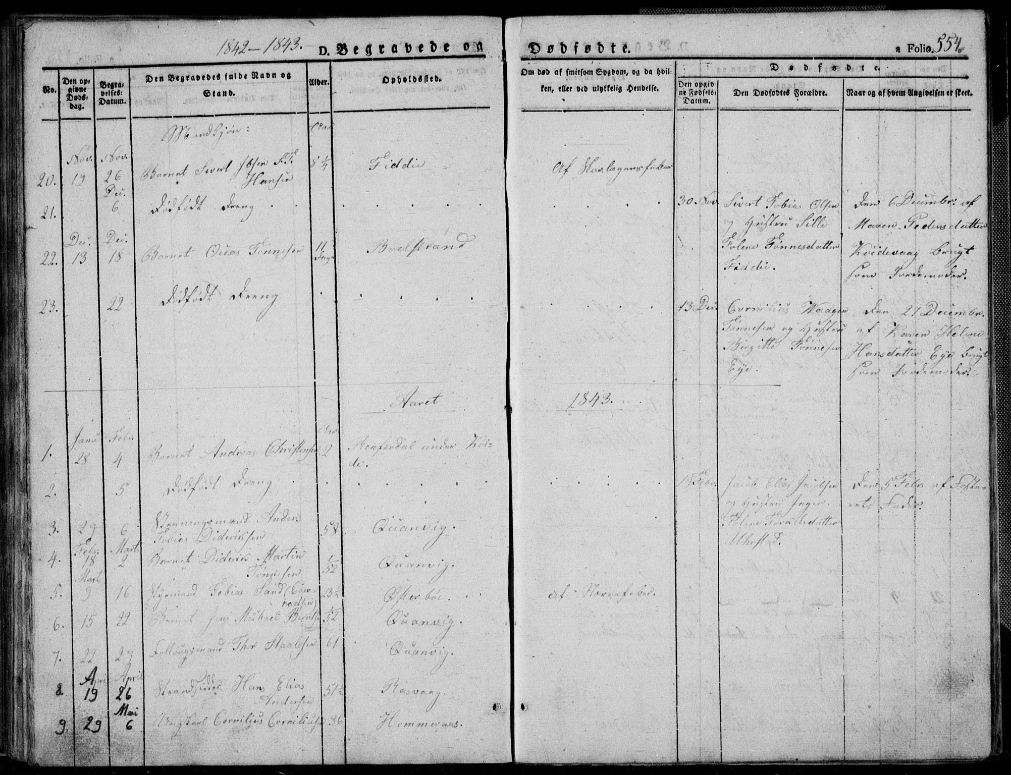Flekkefjord sokneprestkontor, SAK/1111-0012/F/Fb/Fbb/L0002: Parish register (copy) no. B 2b, 1831-1866, p. 554