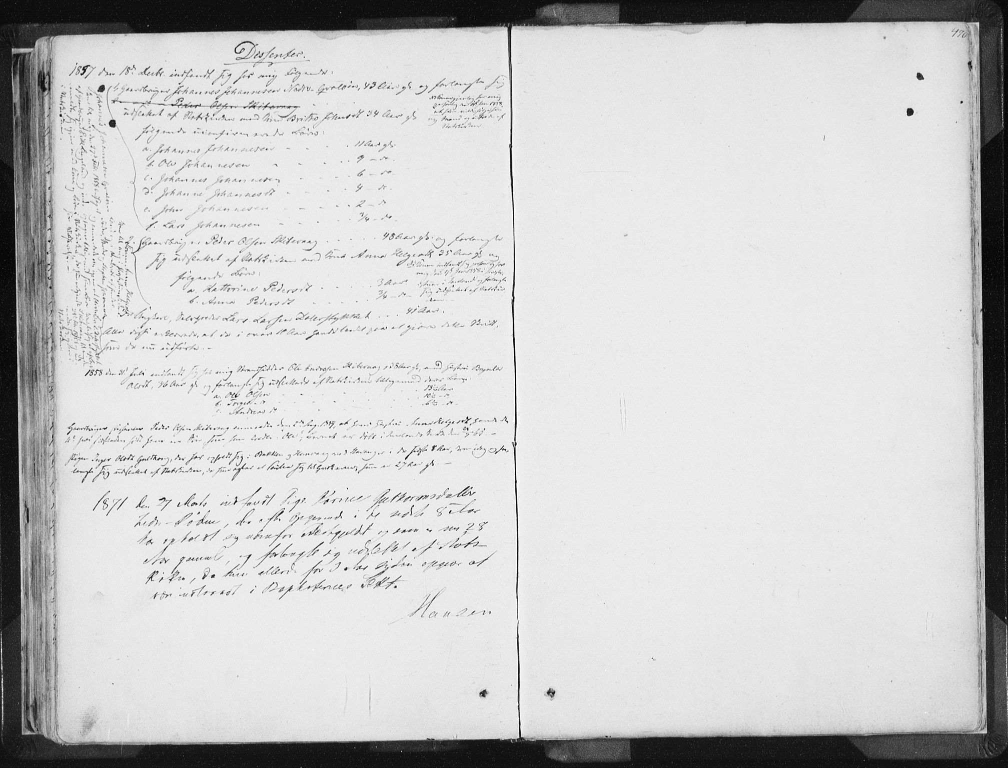 Vikedal sokneprestkontor, SAST/A-101840/01/IV: Parish register (official) no. A 6.2, 1851-1867, p. 470