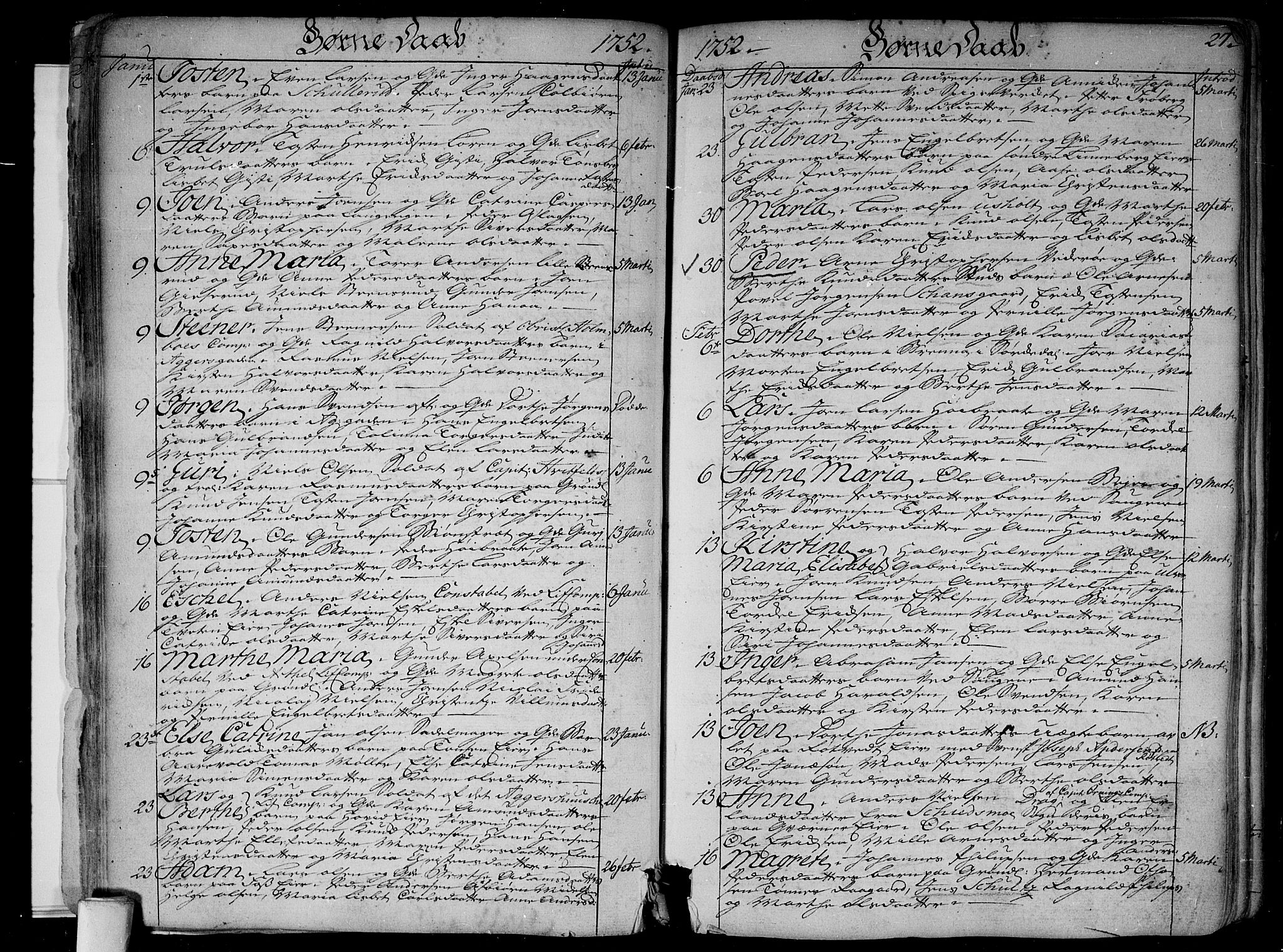 Aker prestekontor kirkebøker, AV/SAO-A-10861/F/L0008: Parish register (official) no. 8, 1749-1765, p. 27