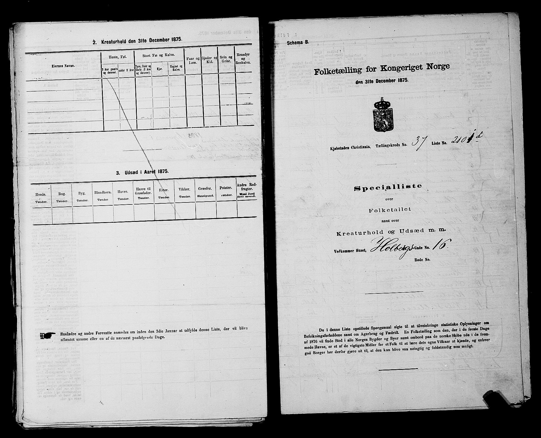 RA, 1875 census for 0301 Kristiania, 1875, p. 6013