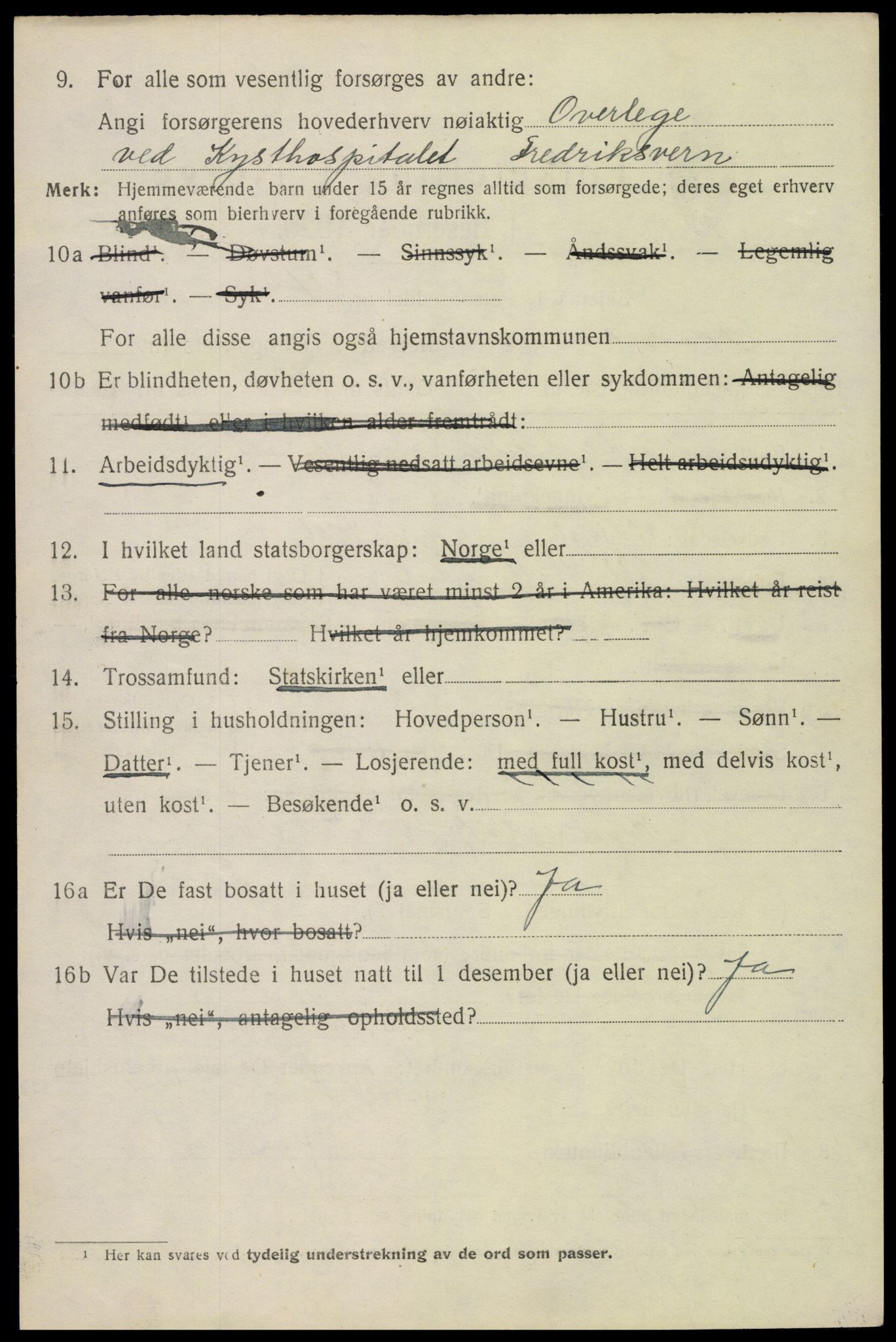 SAKO, 1920 census for Fredriksvern, 1920, p. 384