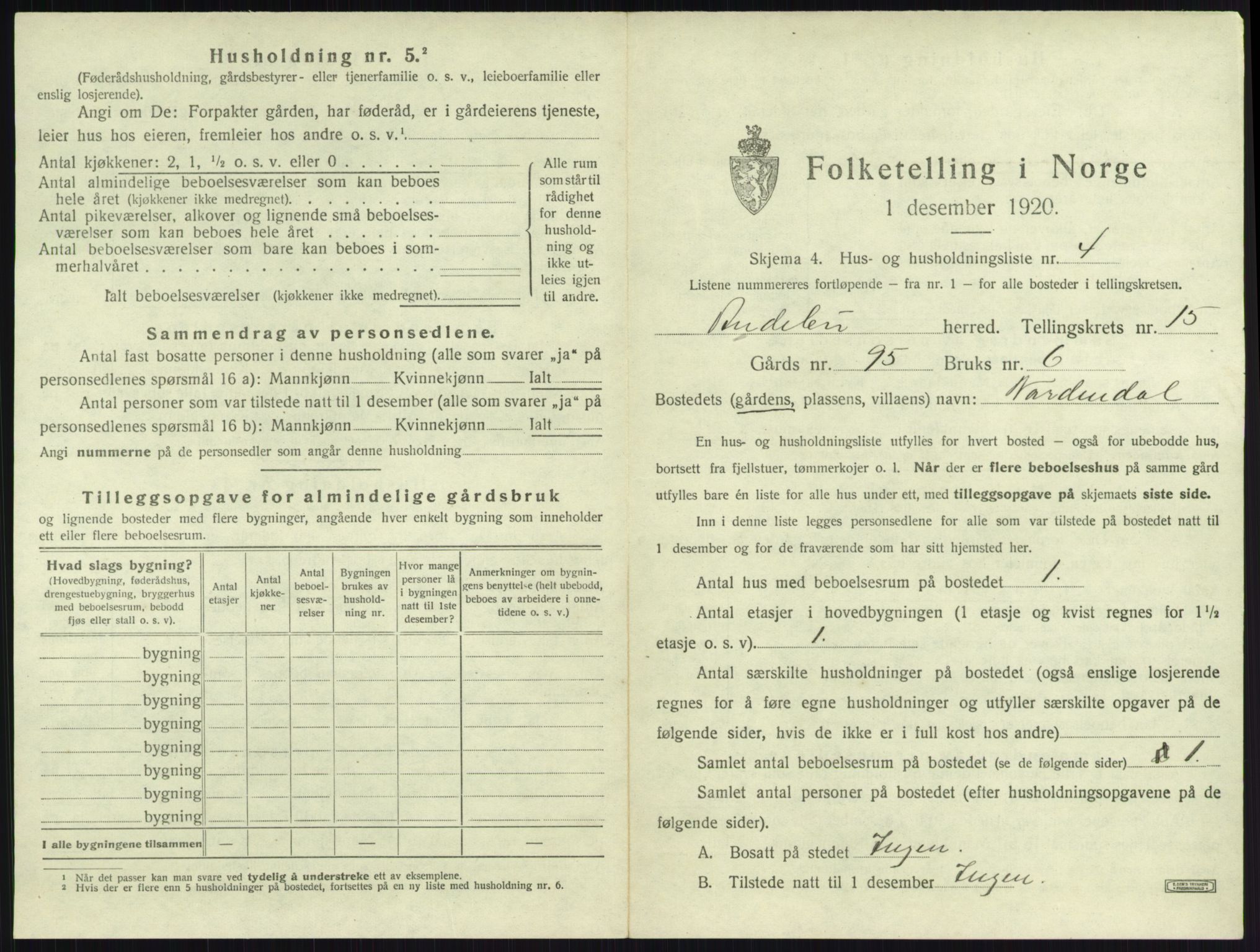 SAKO, 1920 census for Andebu, 1920, p. 845