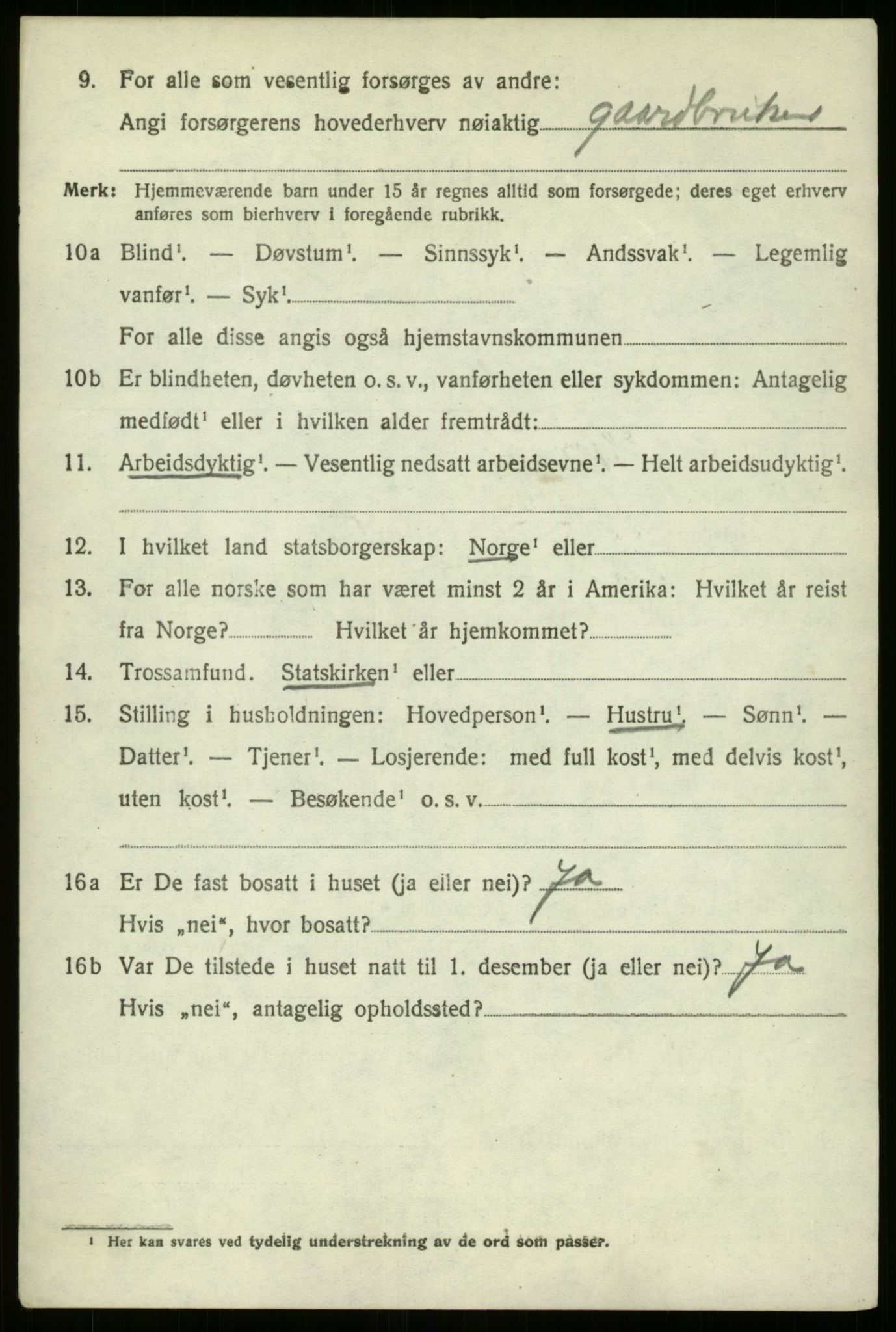 SAB, 1920 census for Vevring, 1920, p. 2529