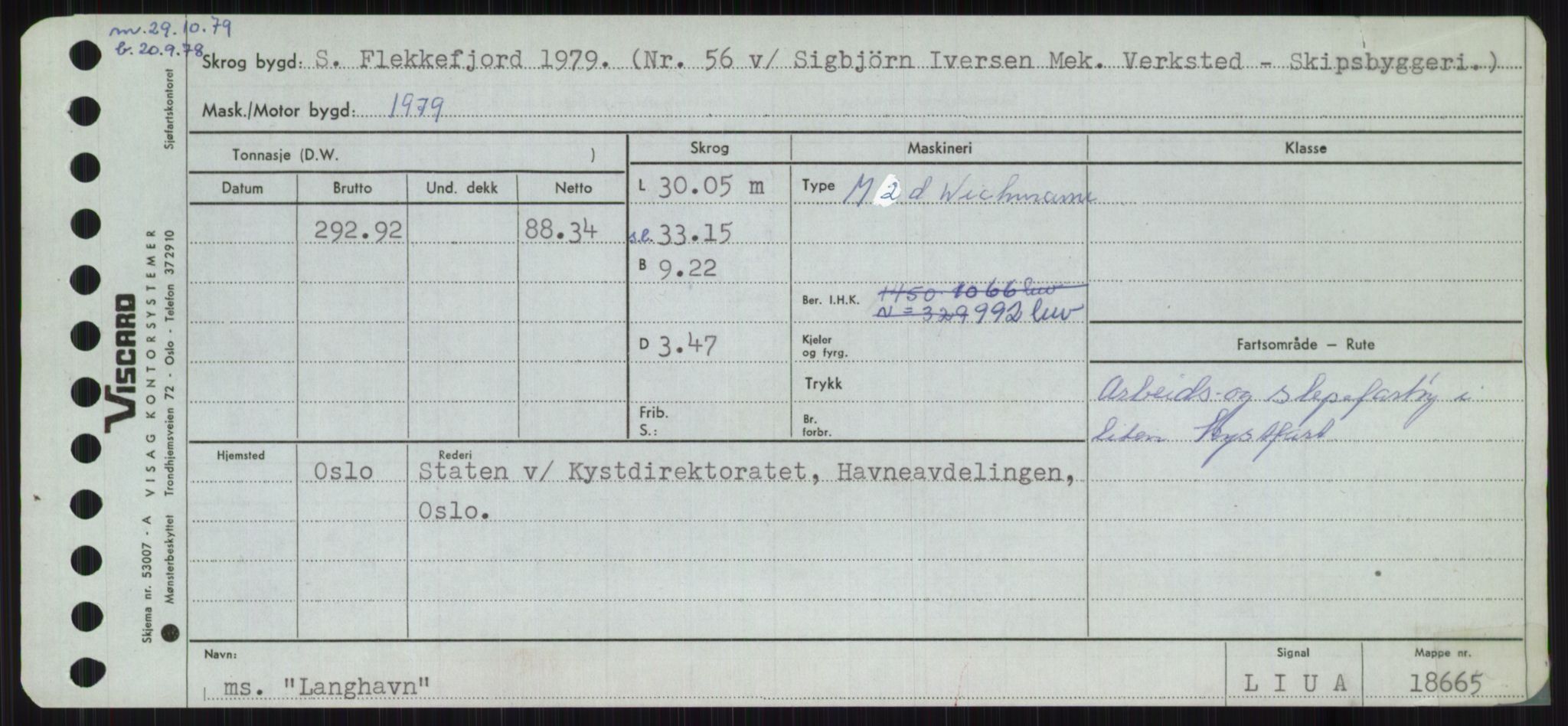 Sjøfartsdirektoratet med forløpere, Skipsmålingen, RA/S-1627/H/Ha/L0003/0002: Fartøy, Hilm-Mar / Fartøy, Kom-Mar, p. 309