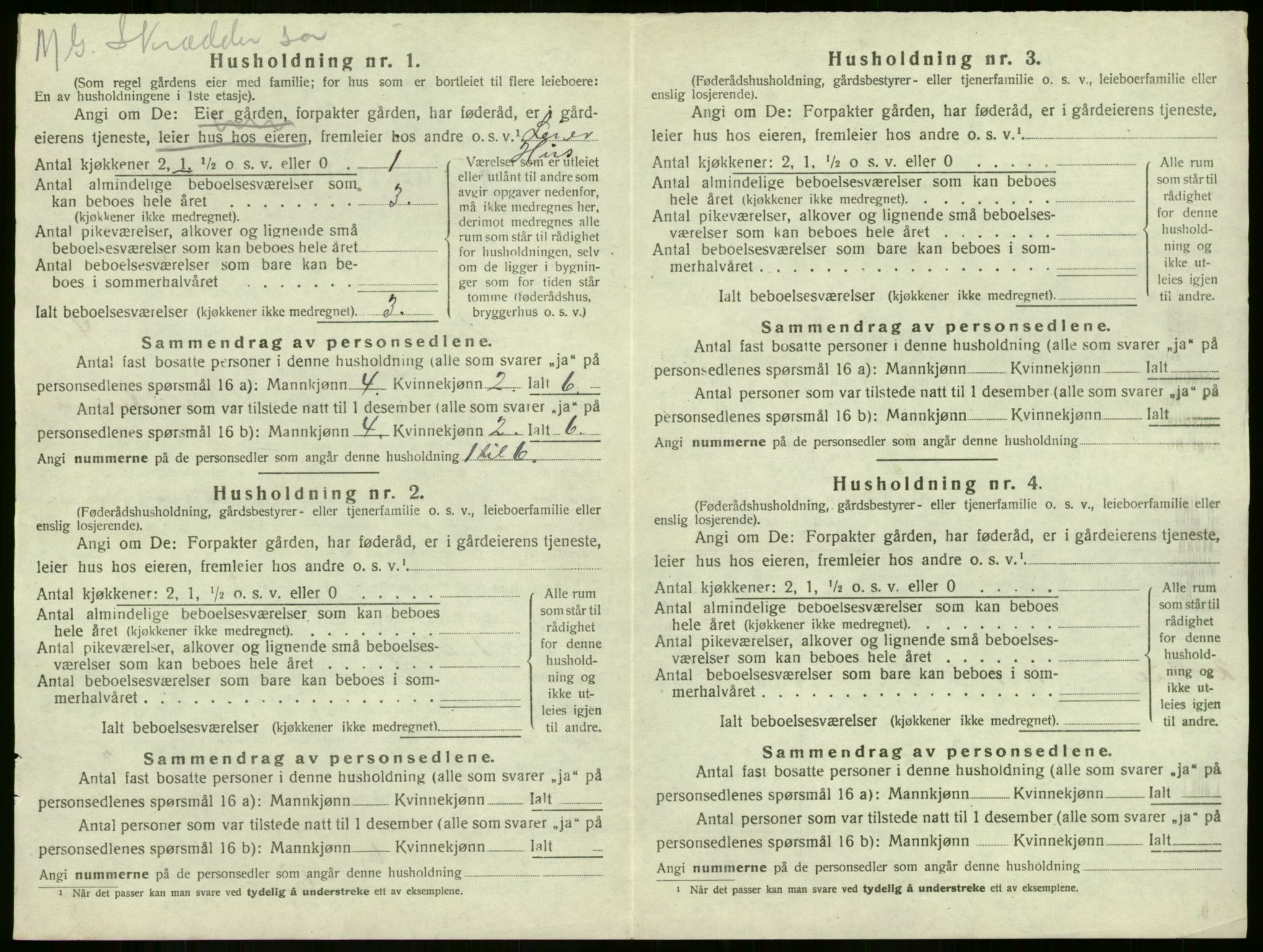 SAKO, 1920 census for Botne, 1920, p. 583