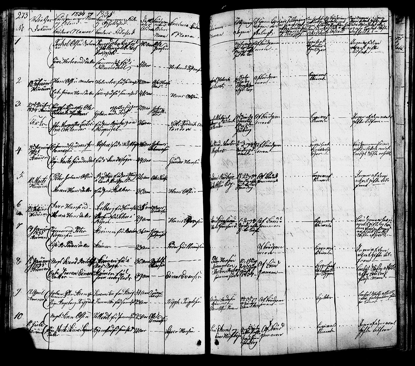 Hurum kirkebøker, AV/SAKO-A-229/G/Ga/L0002: Parish register (copy) no. I 2, 1827-1857, p. 273