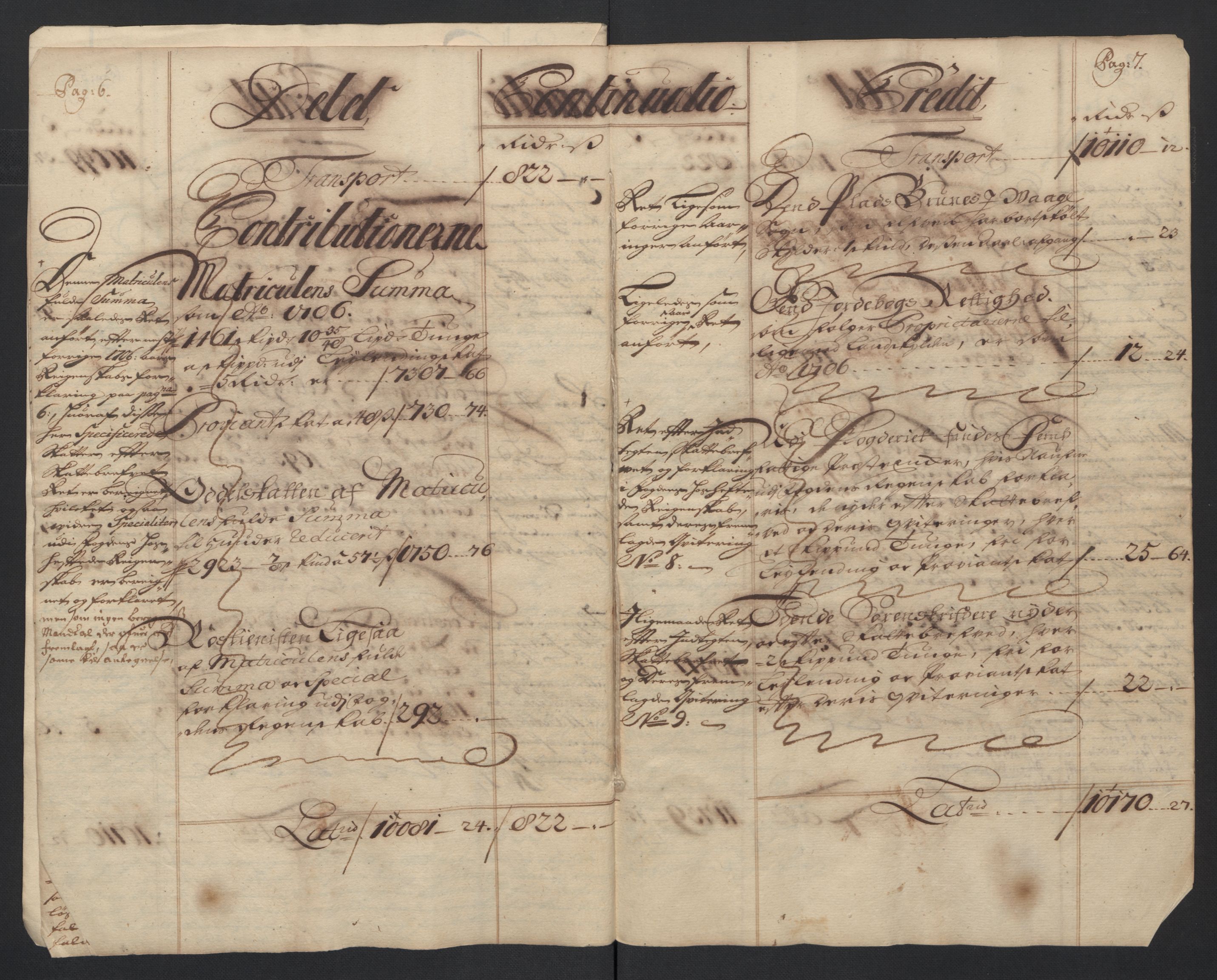 Rentekammeret inntil 1814, Reviderte regnskaper, Fogderegnskap, AV/RA-EA-4092/R17/L1178: Fogderegnskap Gudbrandsdal, 1705-1707, p. 308