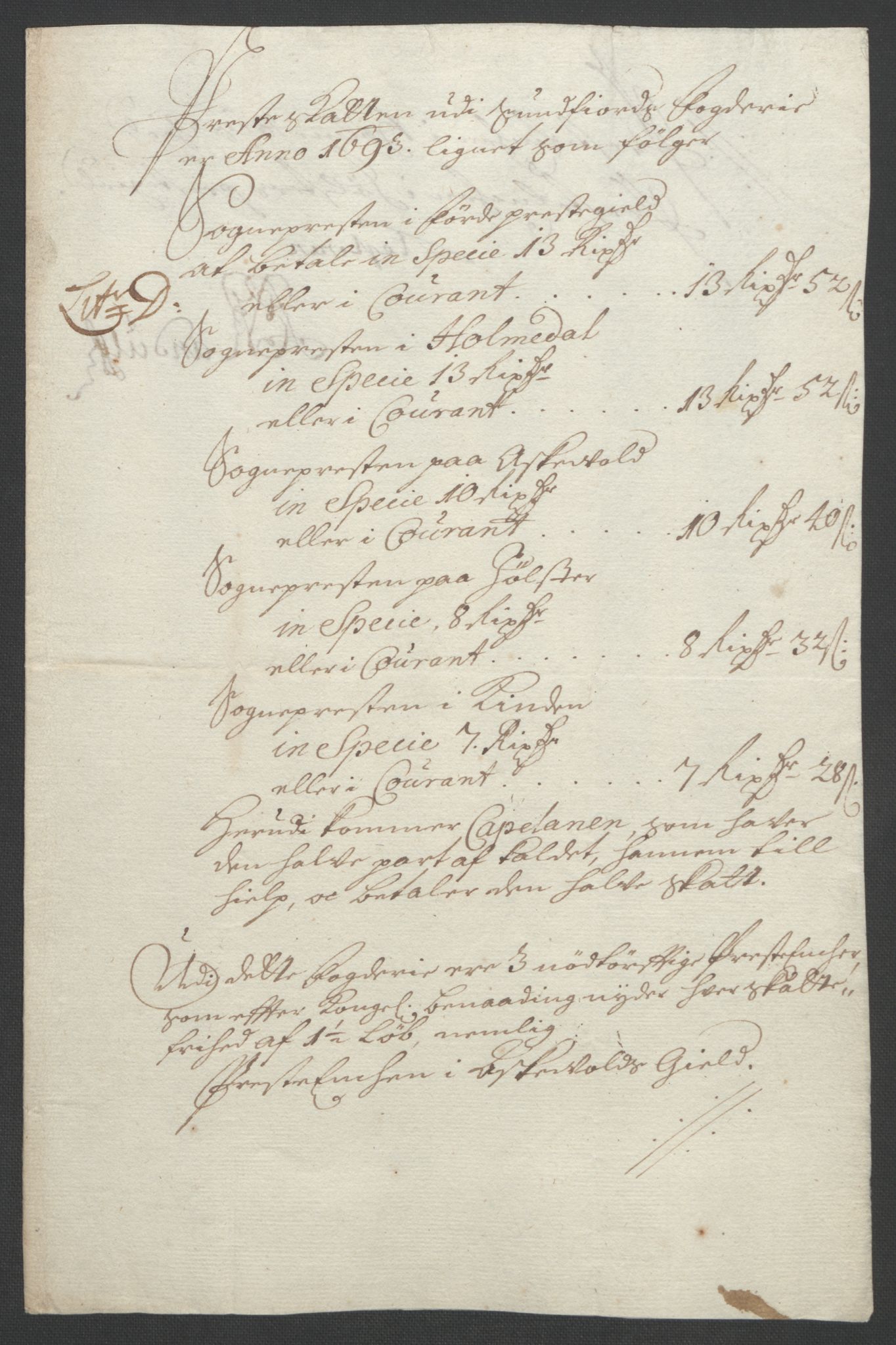Rentekammeret inntil 1814, Reviderte regnskaper, Fogderegnskap, RA/EA-4092/R53/L3421: Fogderegnskap Sunn- og Nordfjord, 1693-1694, p. 77