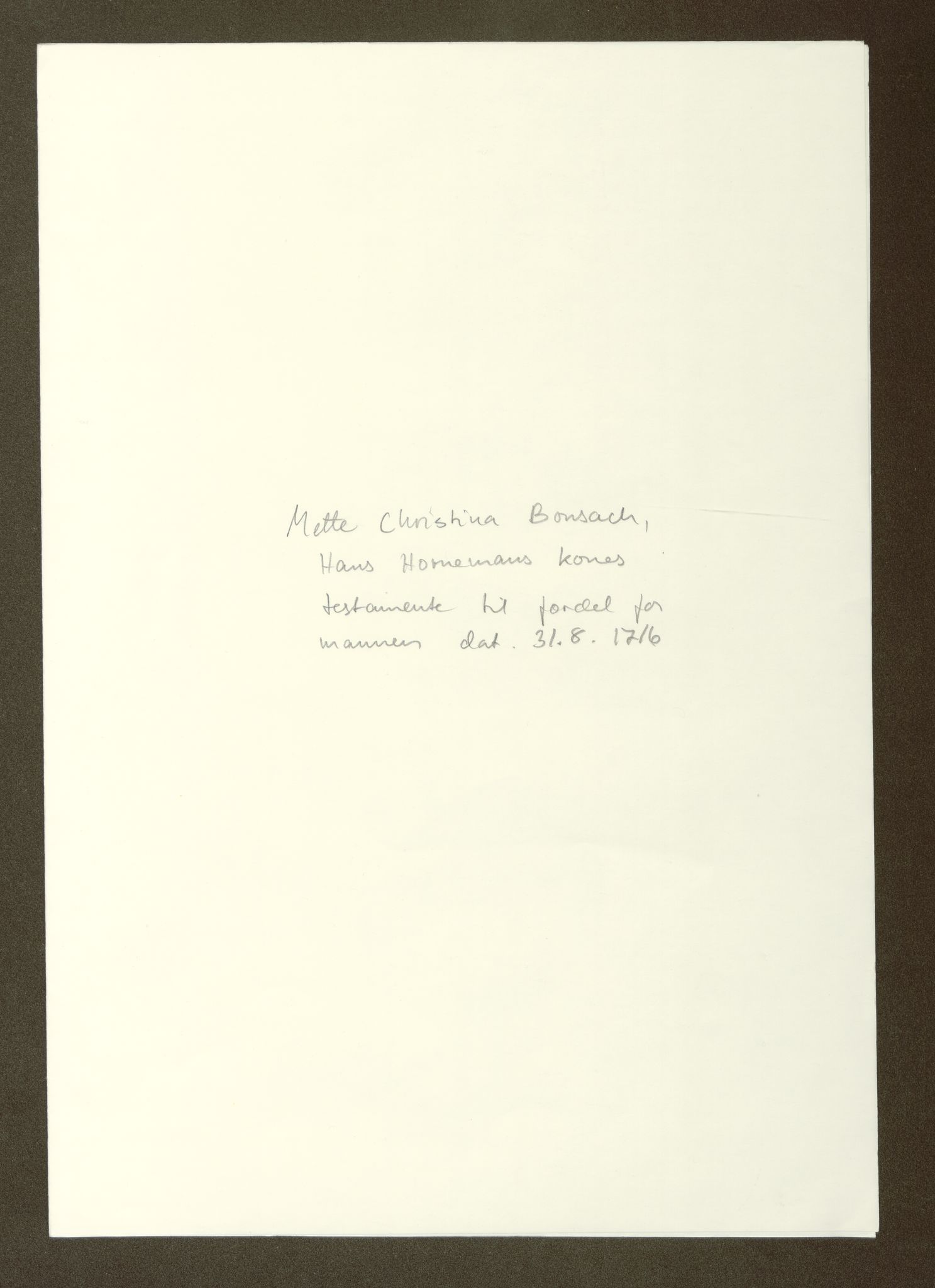 Horneman, AV/SAT-PA-0236/G/L0128: Familiebrev og dokumenter: Hans Hornemans brev hjem under utenlandsopphold 1714-15, brev til konen 1729-42, brev til og fra sønnene 1739-1746 m.m, 1714-1747, p. 538