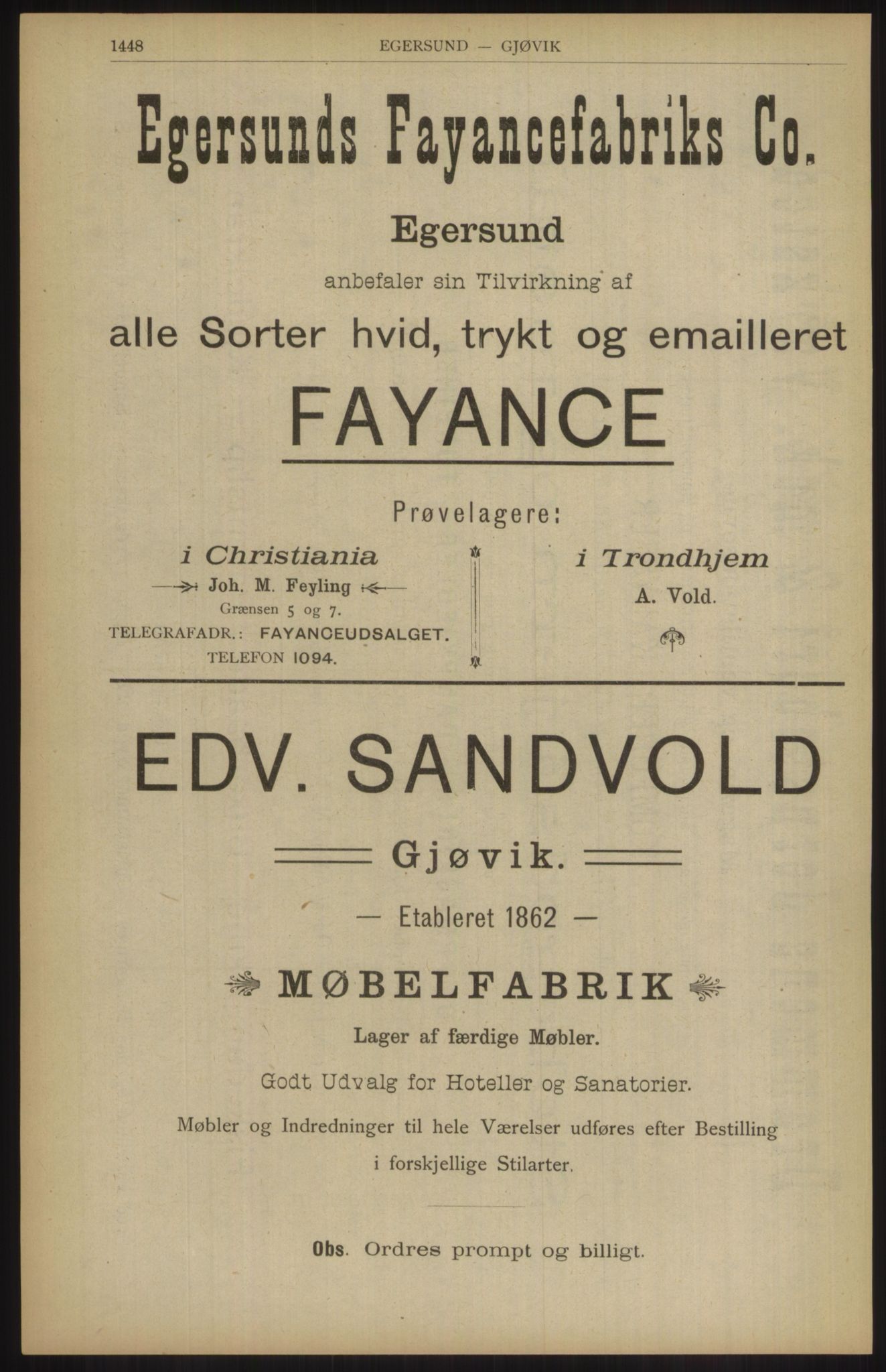 Kristiania/Oslo adressebok, PUBL/-, 1904, p. 1448