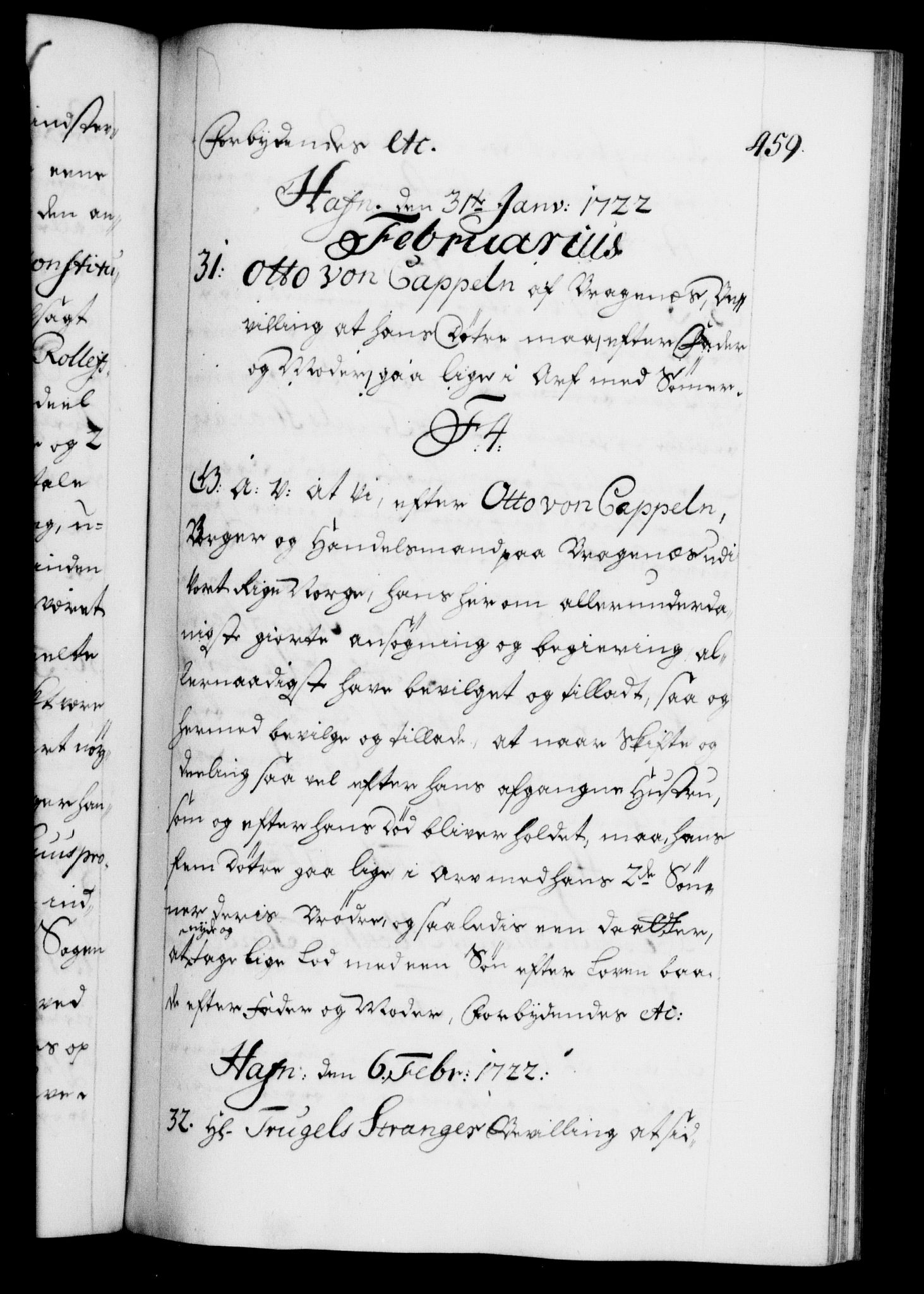 Danske Kanselli 1572-1799, RA/EA-3023/F/Fc/Fca/Fcaa/L0023: Norske registre, 1720-1722, p. 459a