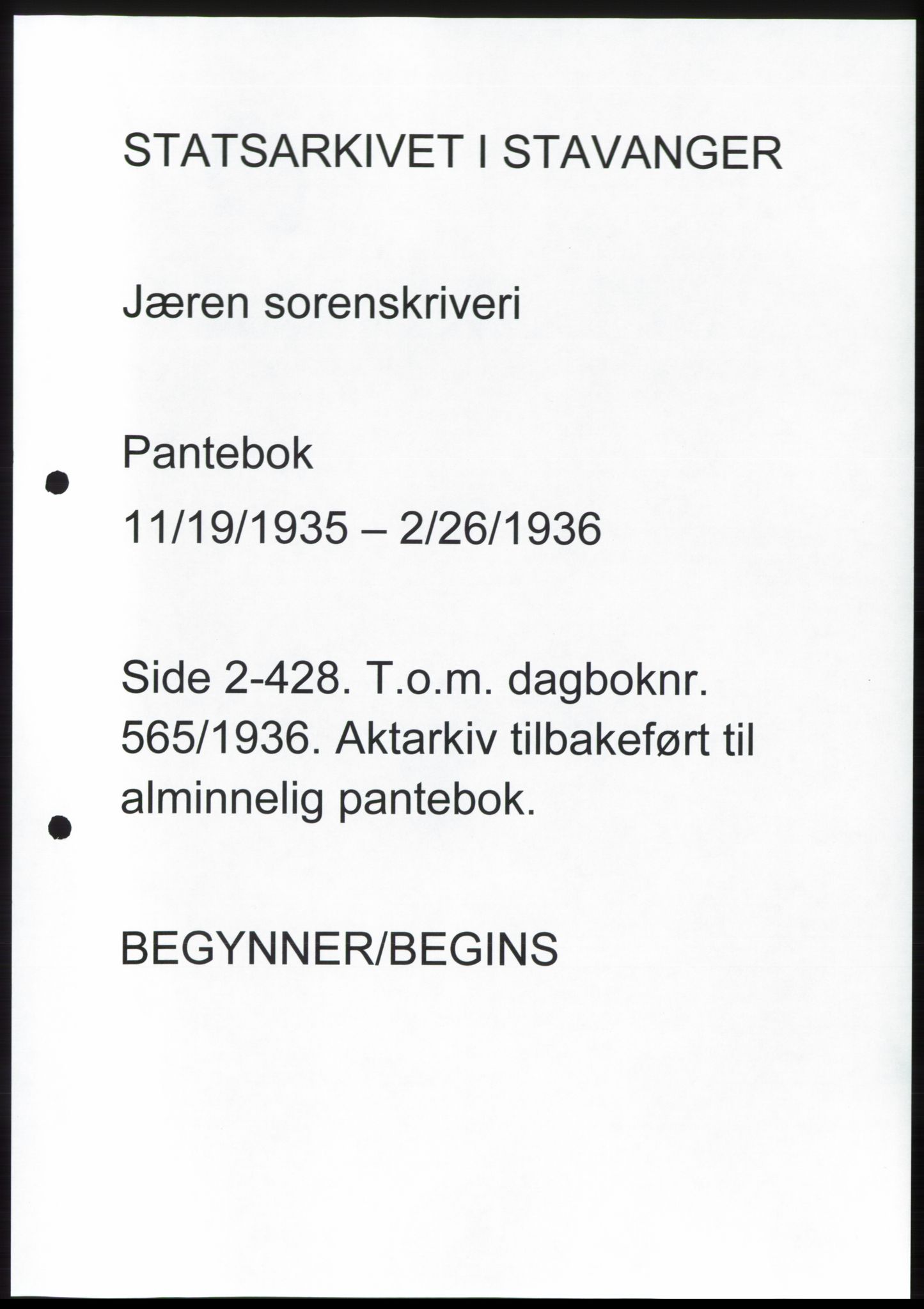 Jæren sorenskriveri, SAST/A-100310/03/G/Gba/L0064: Mortgage book no. 70, 1935-1936