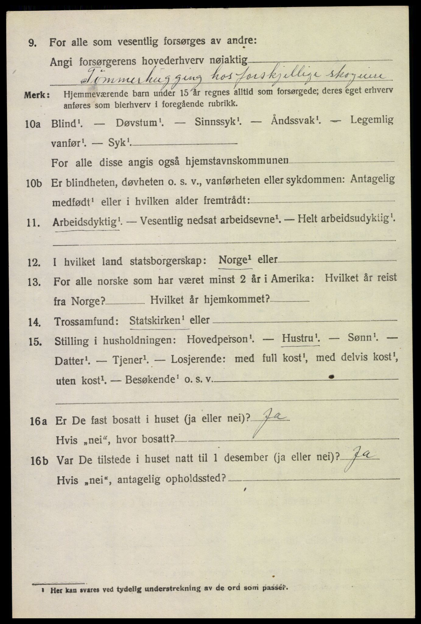 SAH, 1920 census for Trysil, 1920, p. 14648