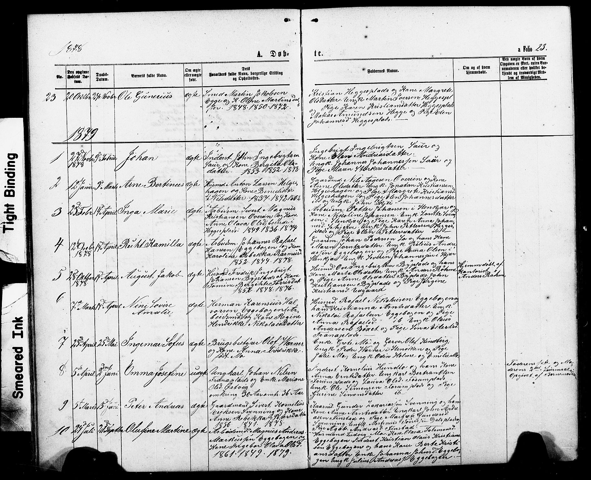 Ministerialprotokoller, klokkerbøker og fødselsregistre - Nord-Trøndelag, SAT/A-1458/740/L0380: Parish register (copy) no. 740C01, 1868-1902, p. 23