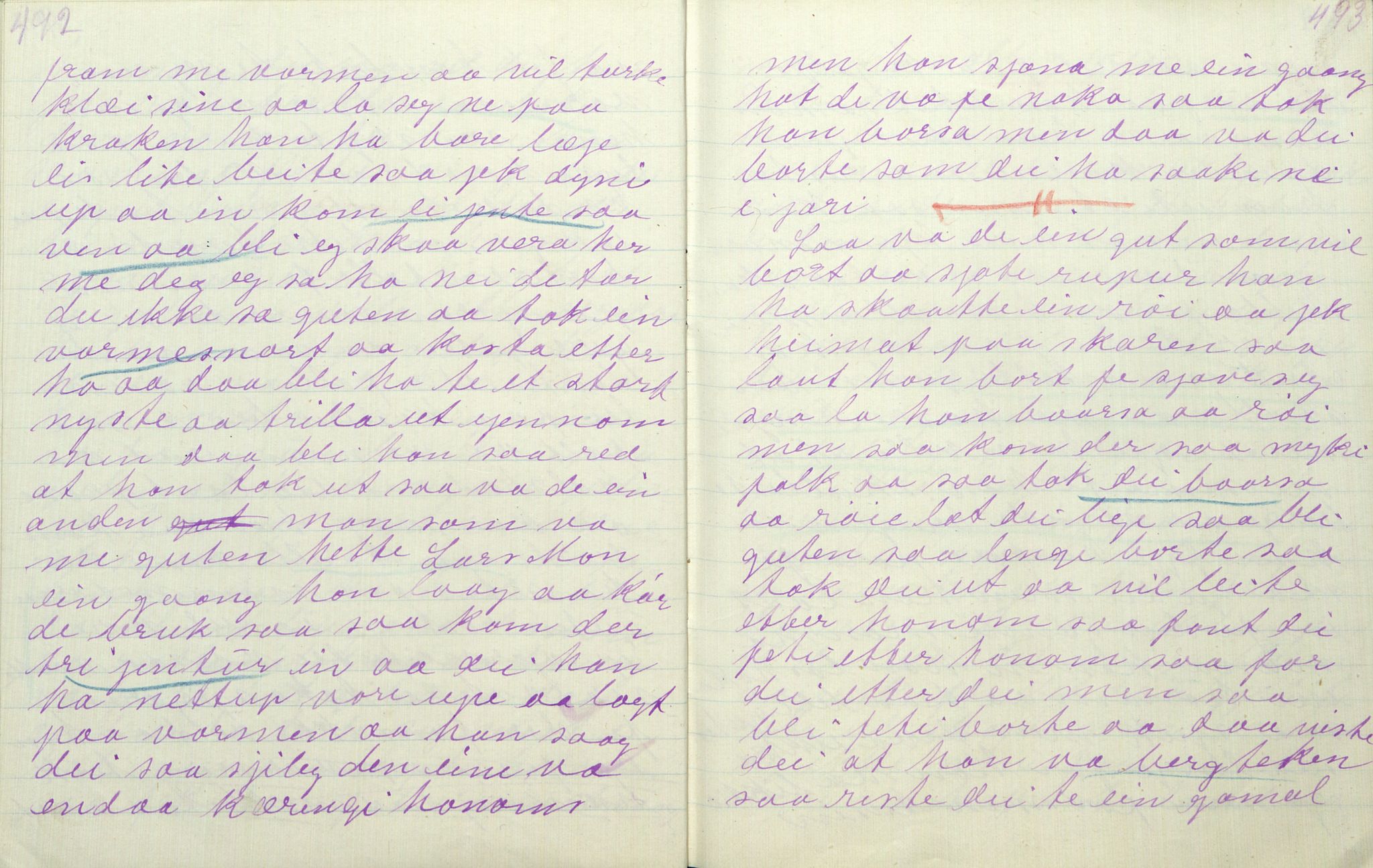 Rikard Berge, TEMU/TGM-A-1003/F/L0011/0011: 381-399 / 391 Oppskrifter av Gunnhild Kivle, 1918-1919, p. 492-493