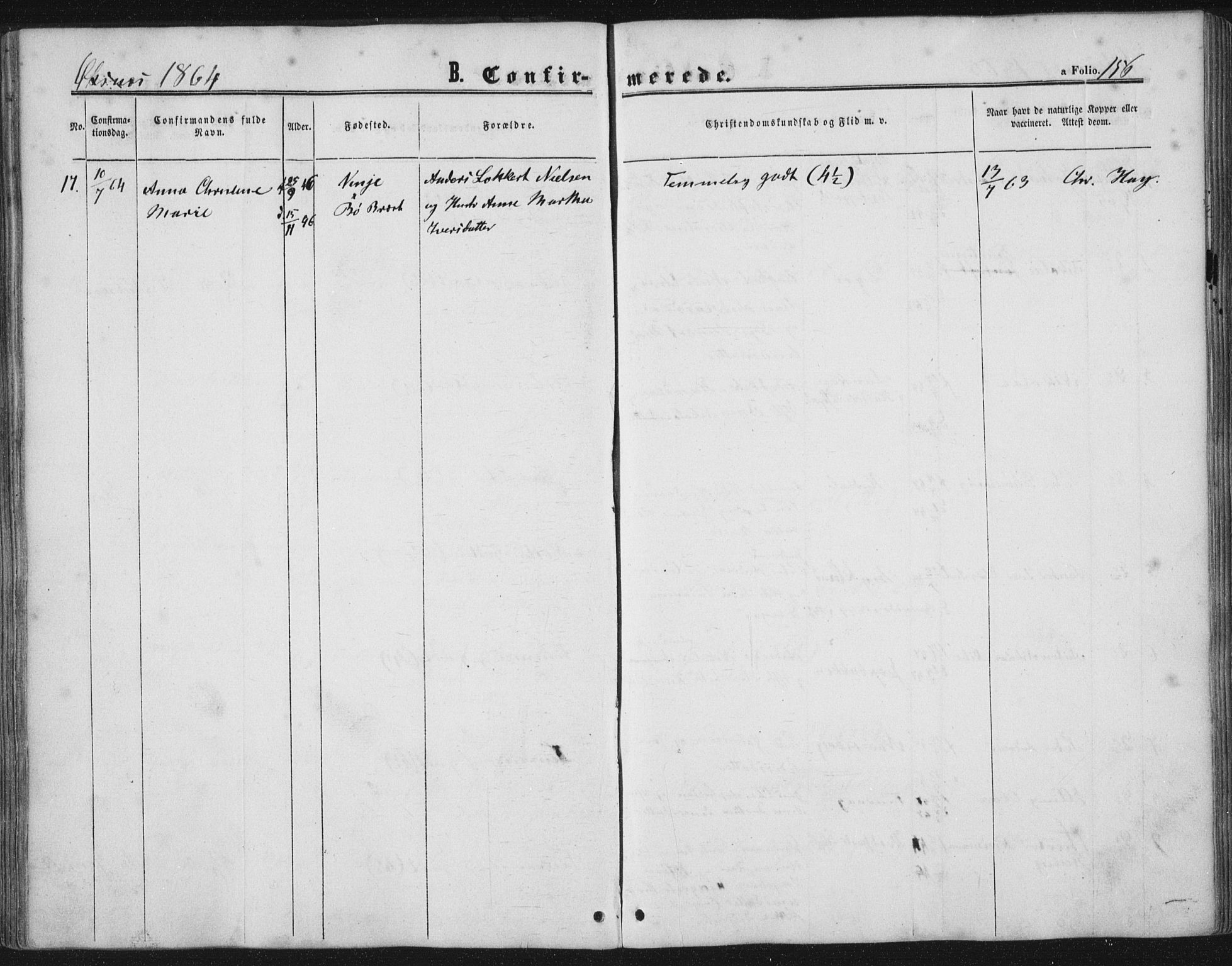 Ministerialprotokoller, klokkerbøker og fødselsregistre - Nordland, AV/SAT-A-1459/893/L1333: Parish register (official) no. 893A06, 1858-1866, p. 156